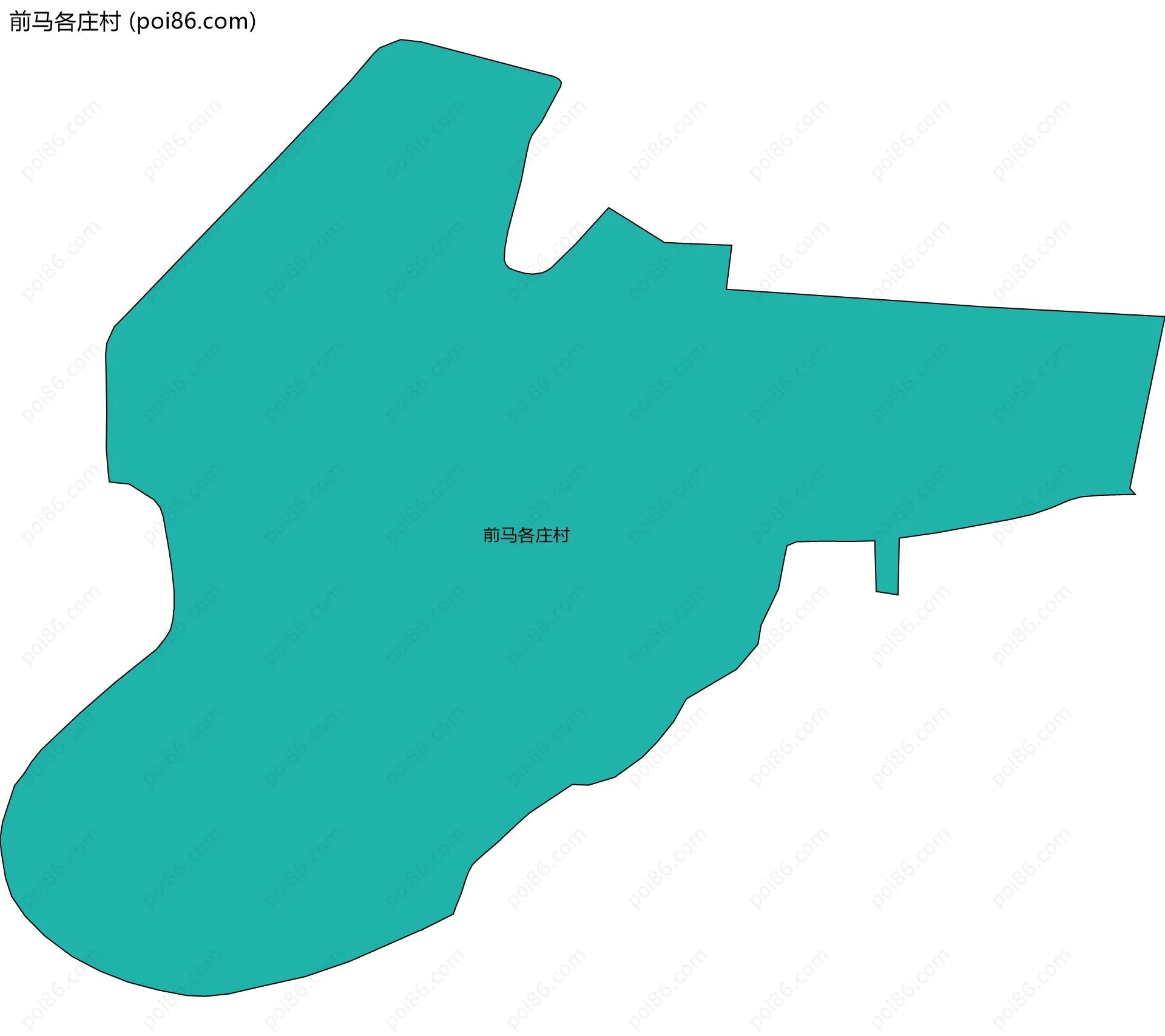 前马各庄村边界地图