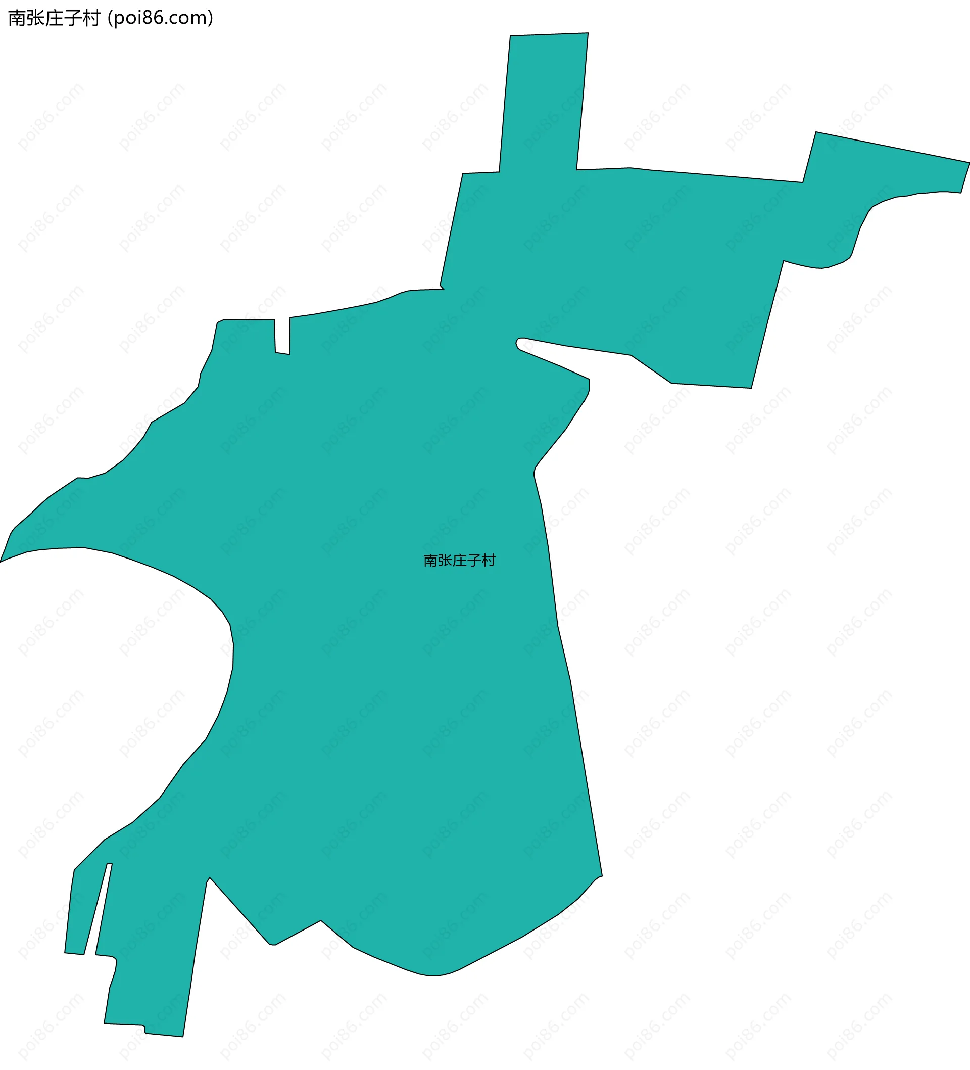 南张庄子村边界地图