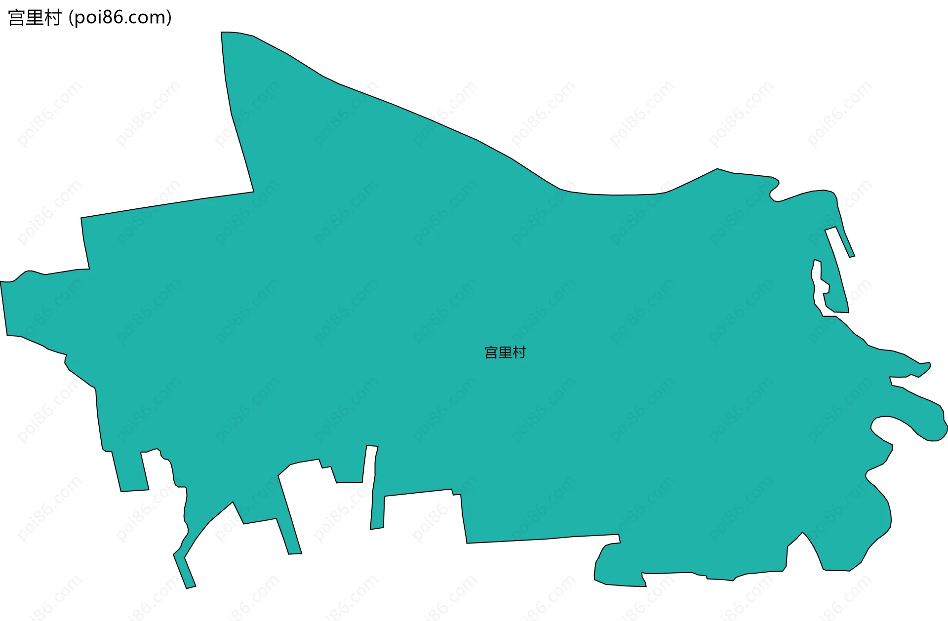 宫里村边界地图