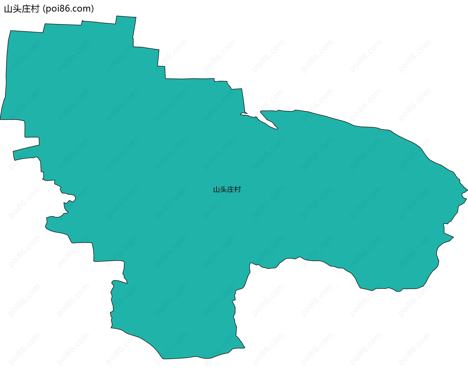 山头庄村边界地图