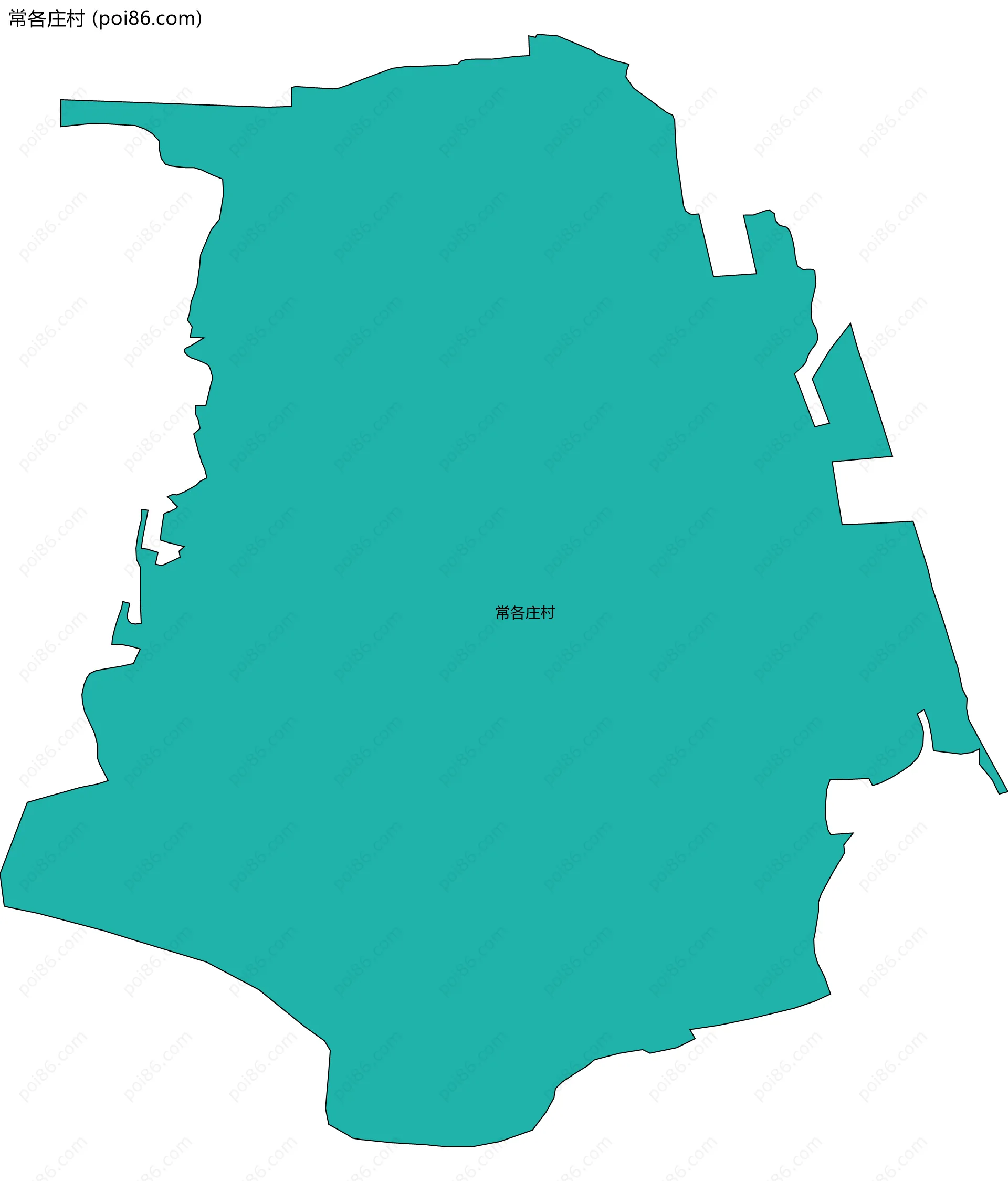 常各庄村边界地图