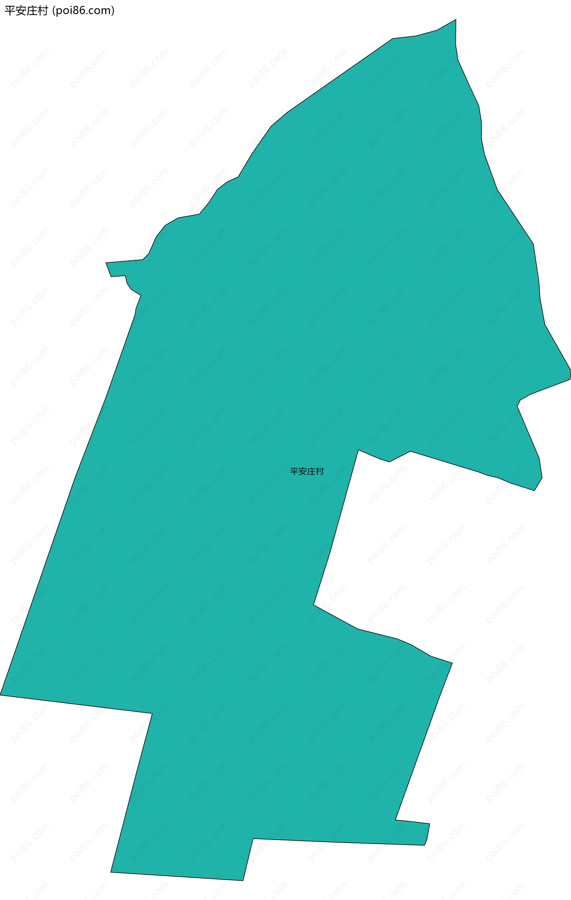 平安庄村边界地图