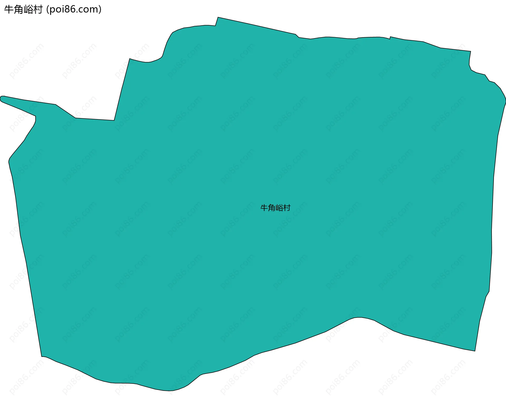 牛角峪村边界地图