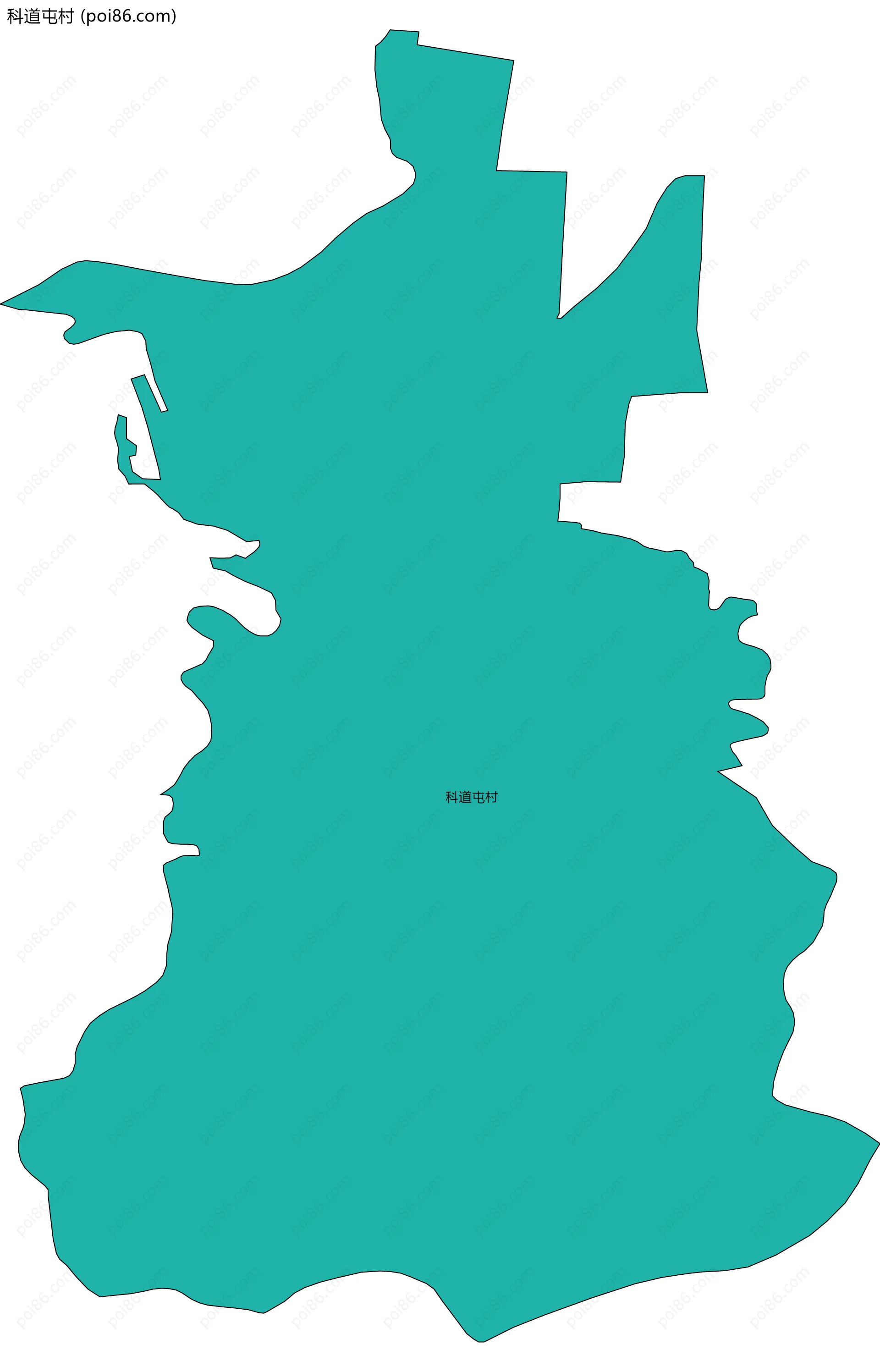 科道屯村边界地图