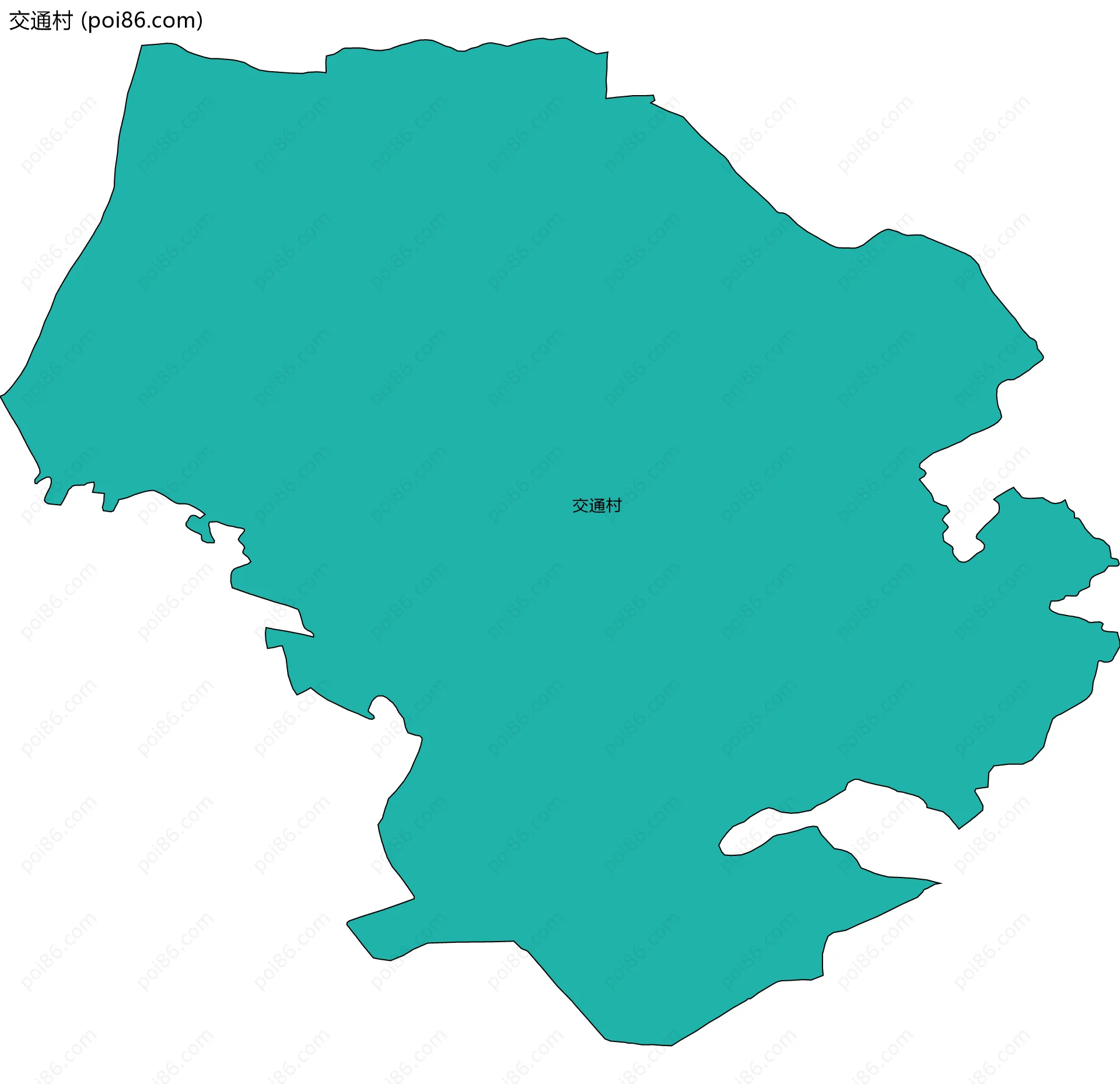 交通村边界地图