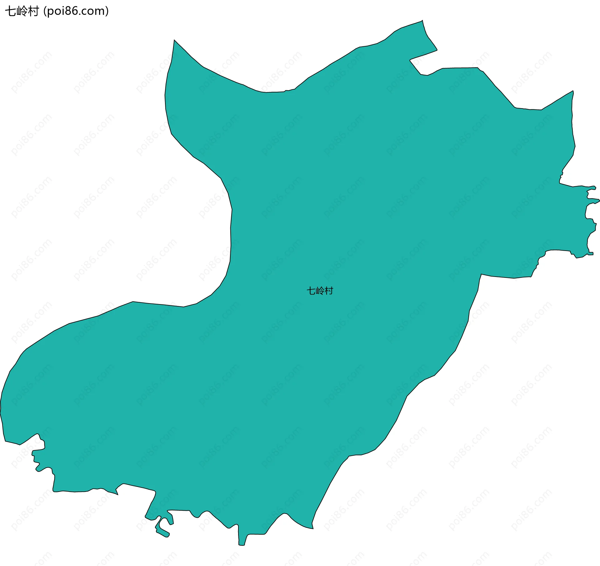 七岭村边界地图
