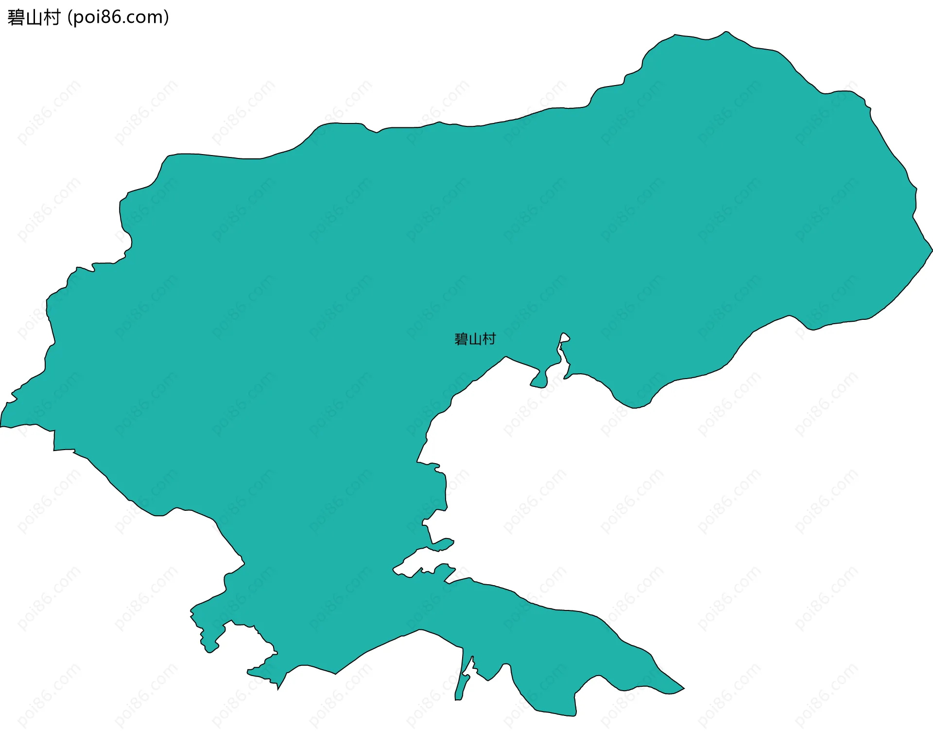 碧山村边界地图