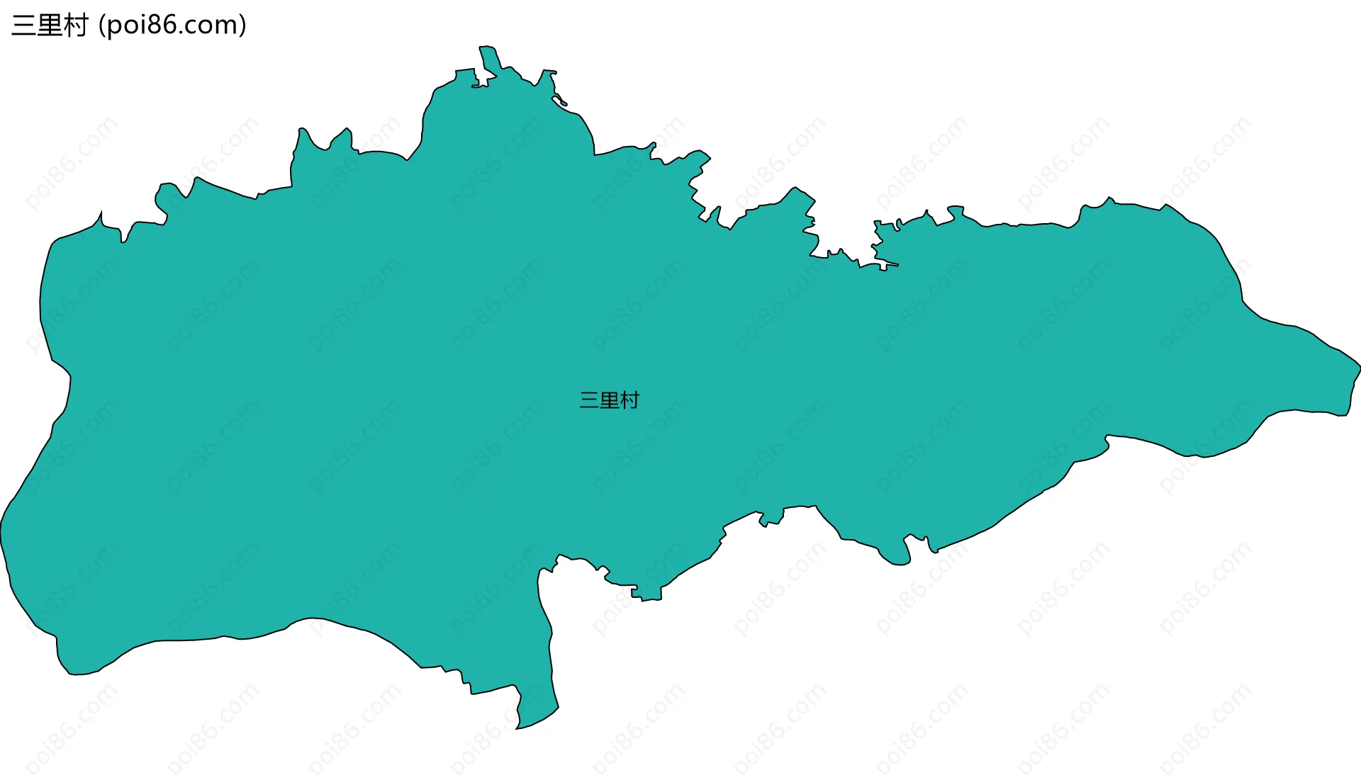 三里村边界地图