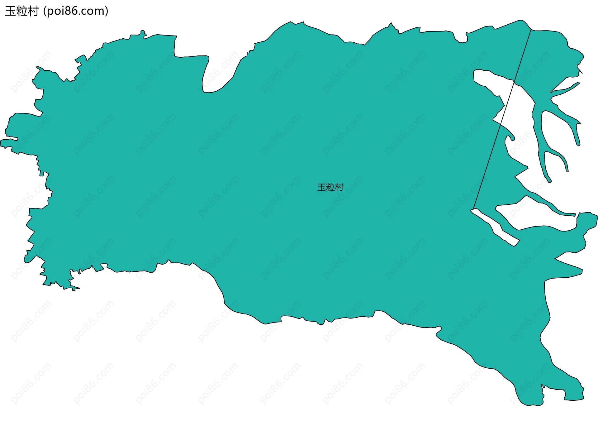 玉粒村边界地图