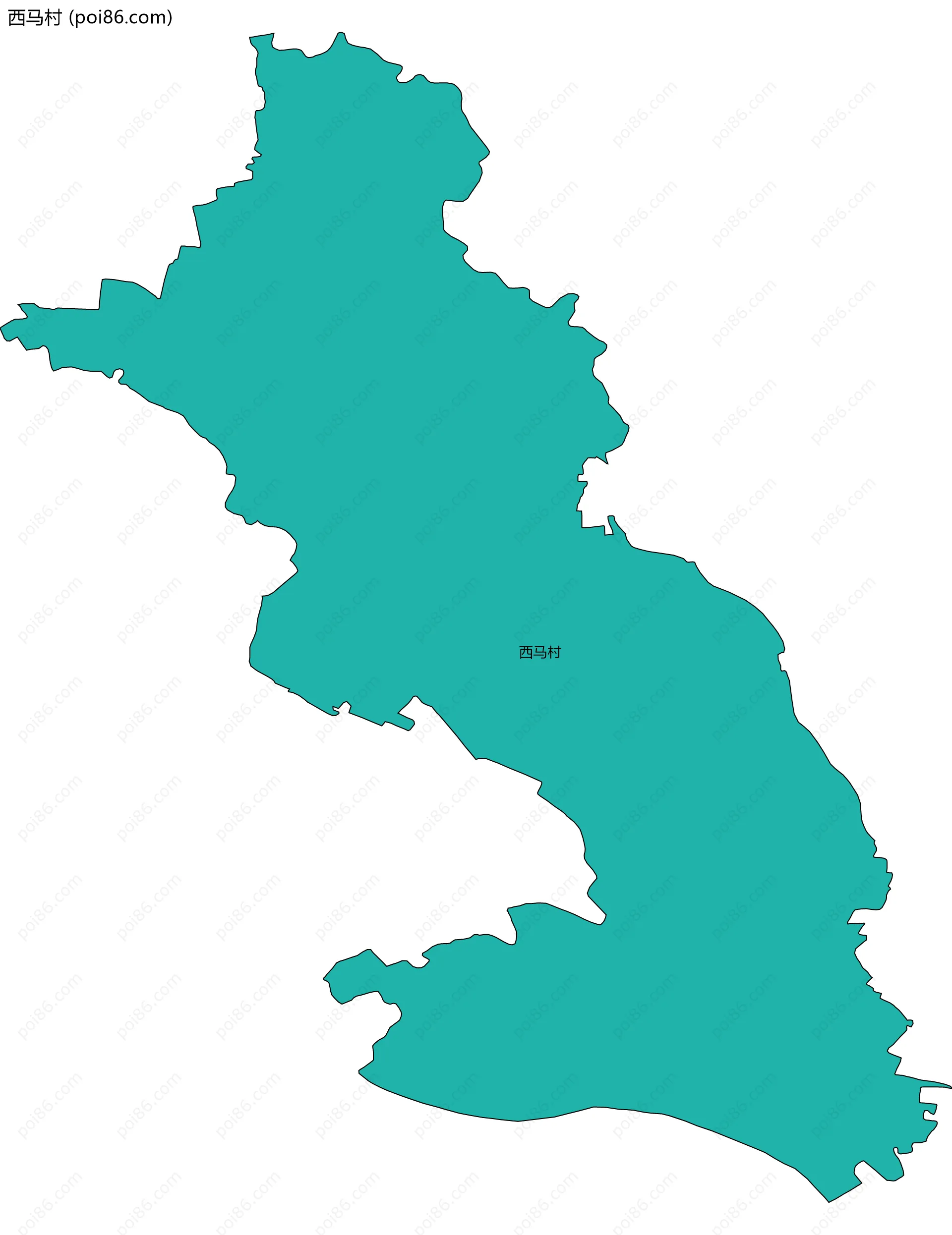 西马村边界地图