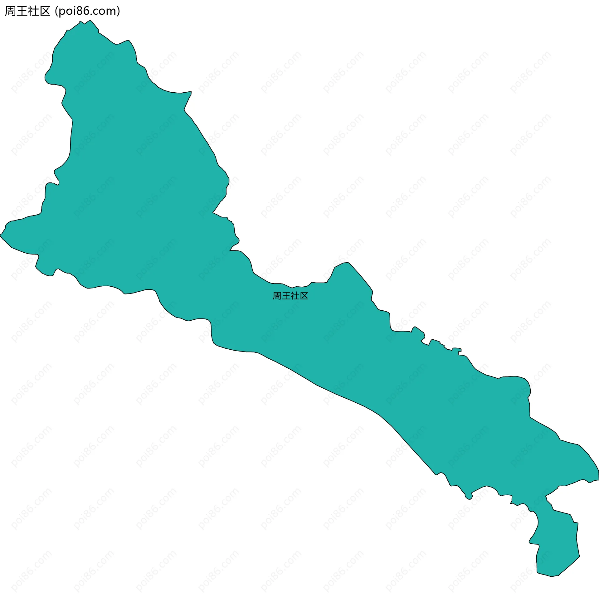 周王社区边界地图