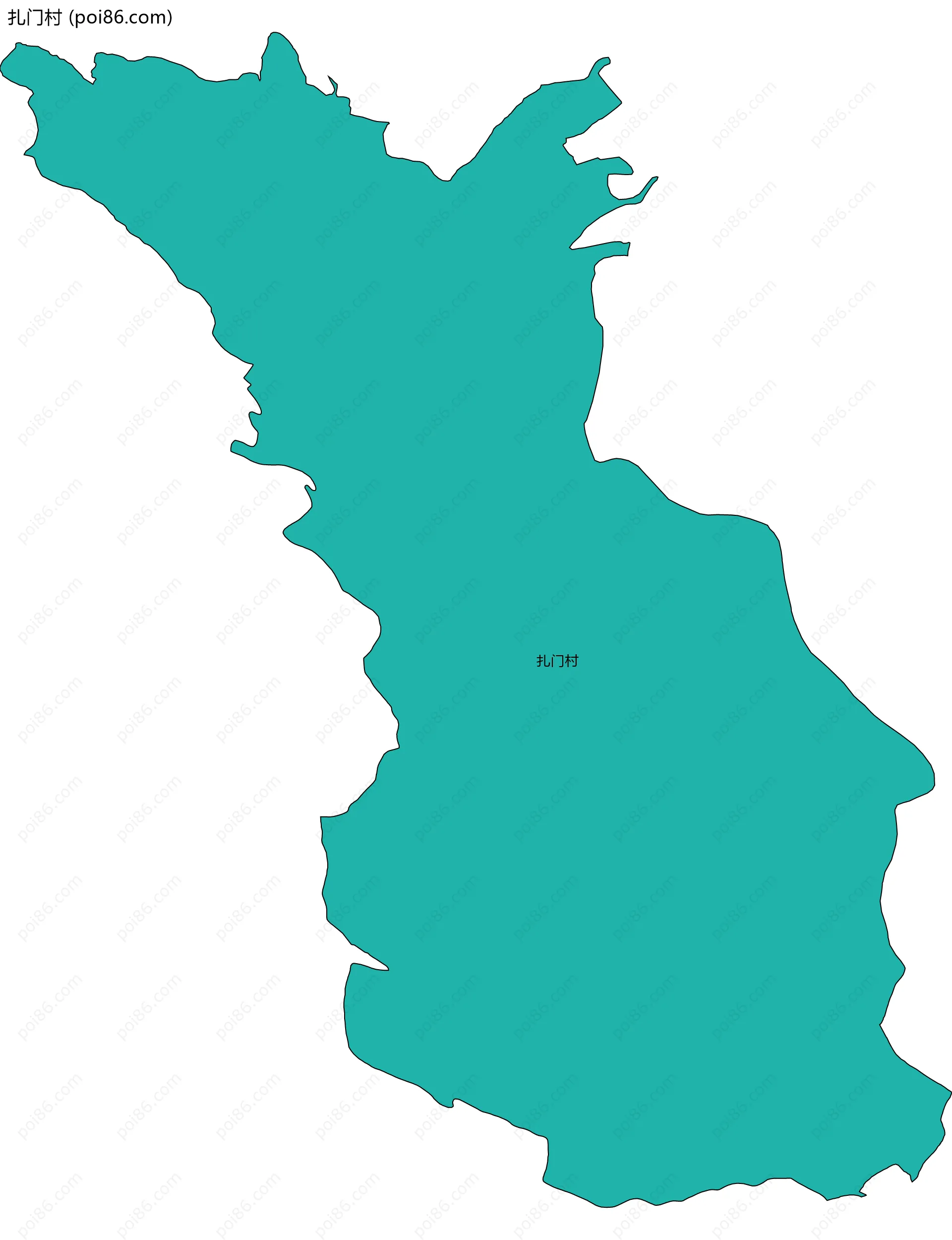 扎门村边界地图