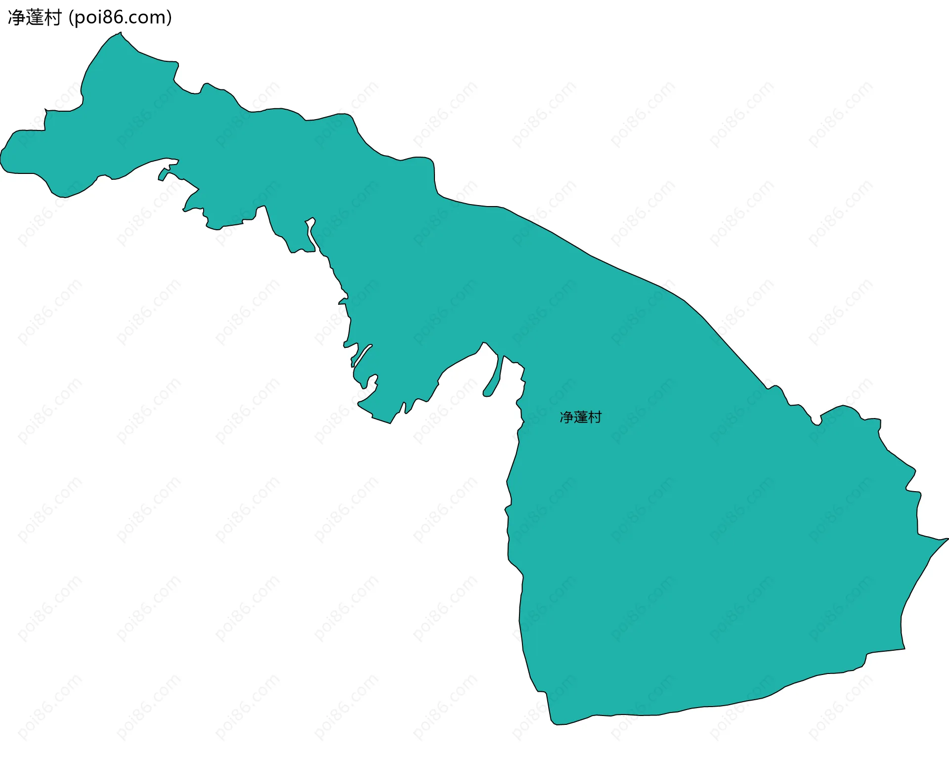 净蓬村边界地图