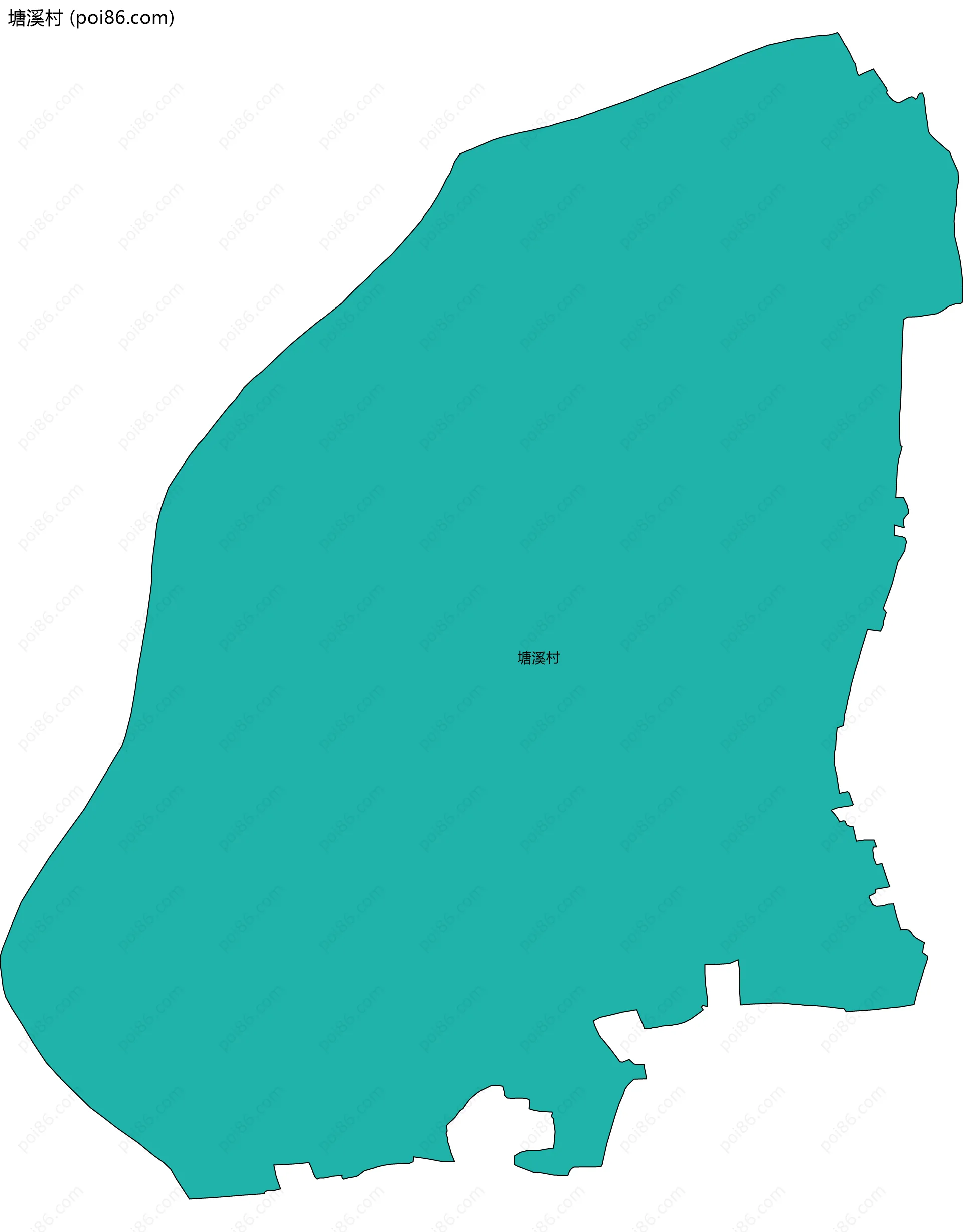 塘溪村边界地图