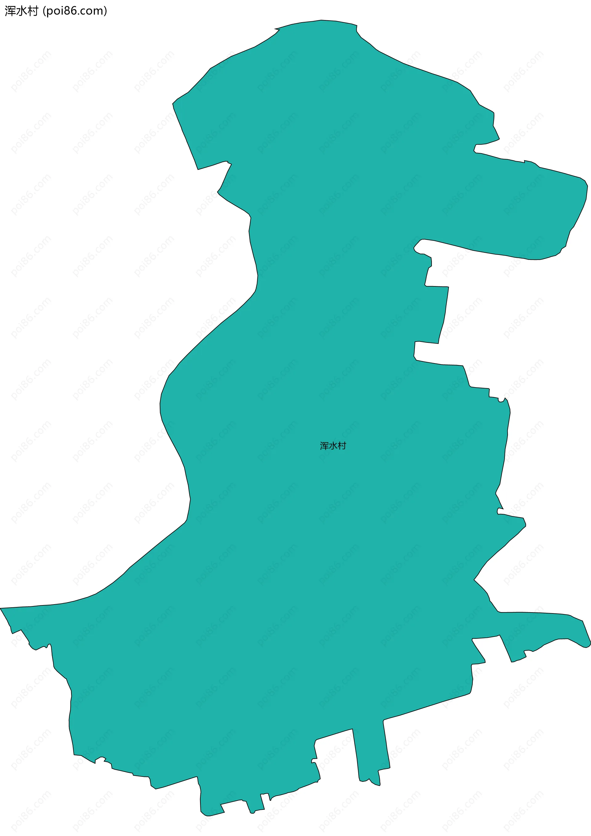 浑水村边界地图