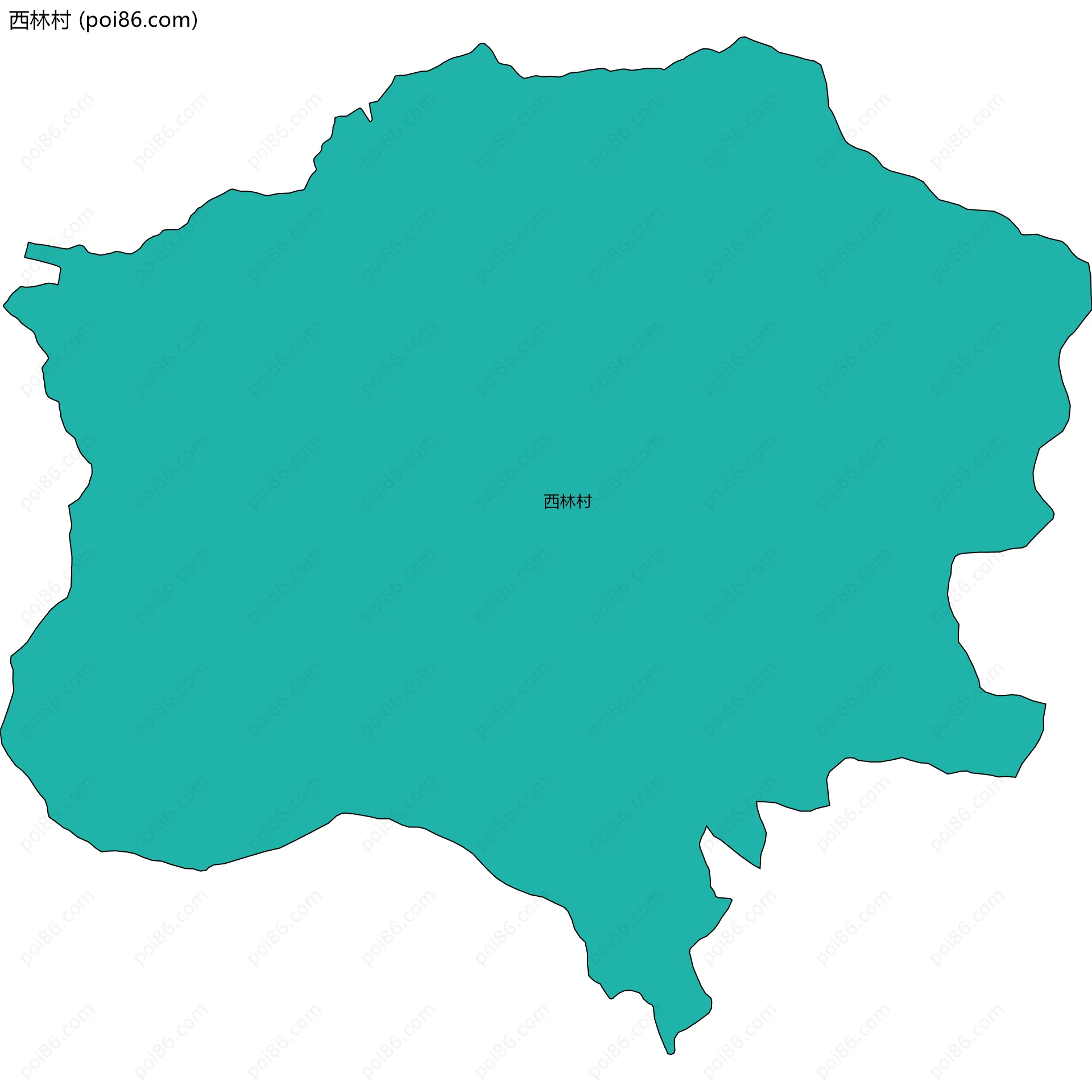 西林村边界地图