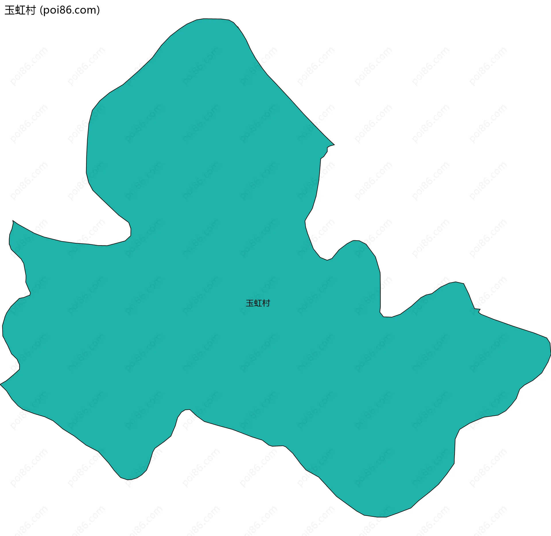 玉虹村边界地图