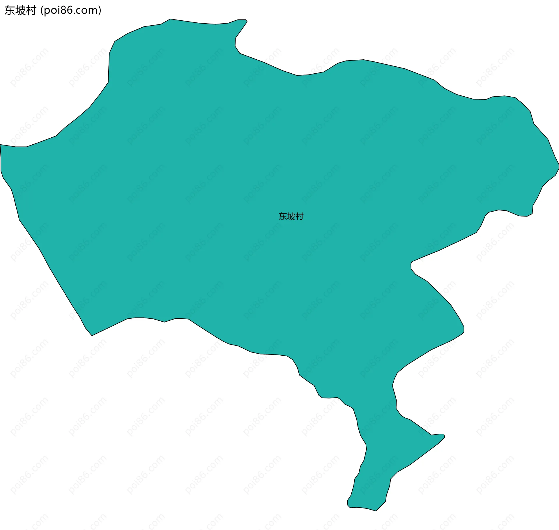 东坡村边界地图