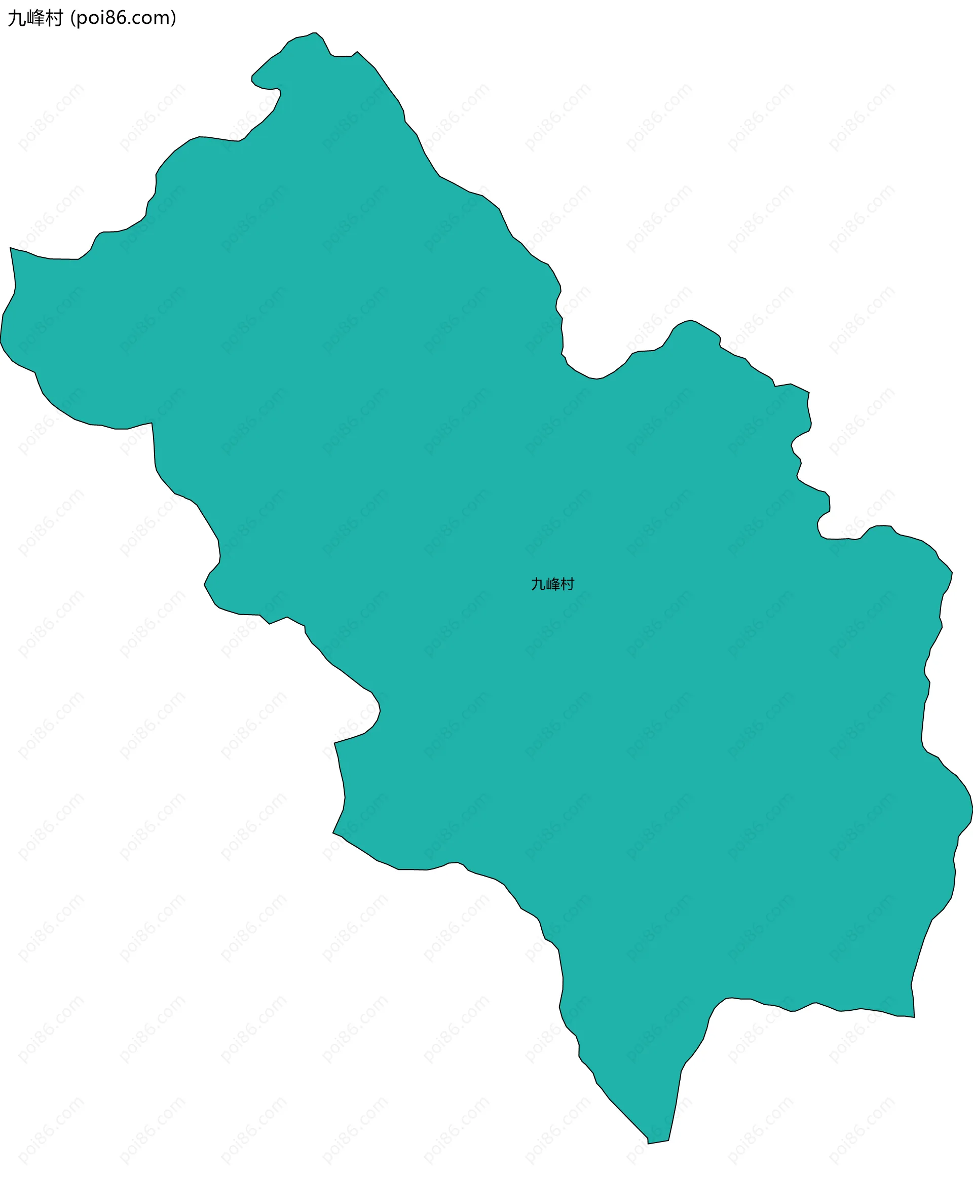 九峰村边界地图