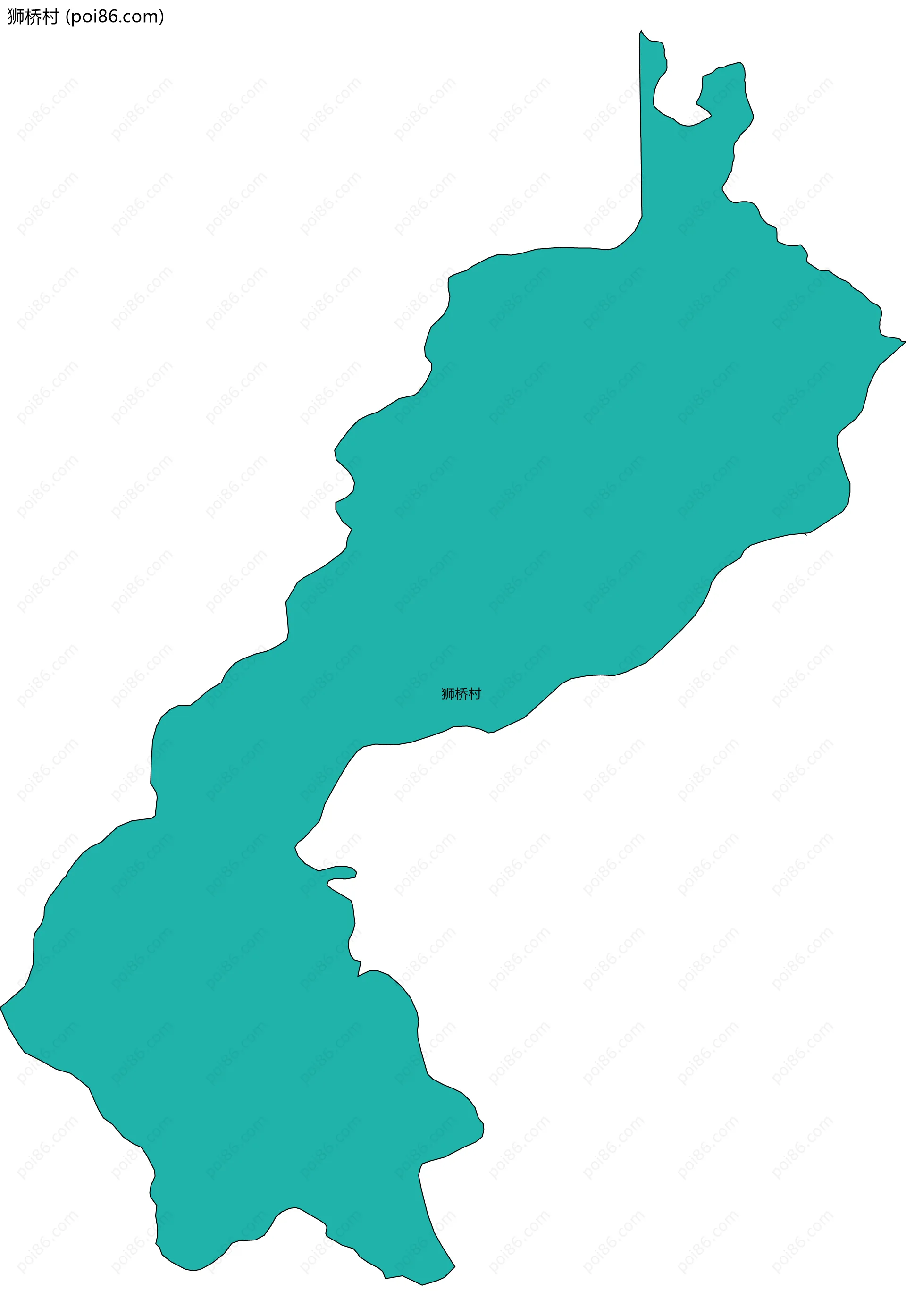 狮桥村边界地图