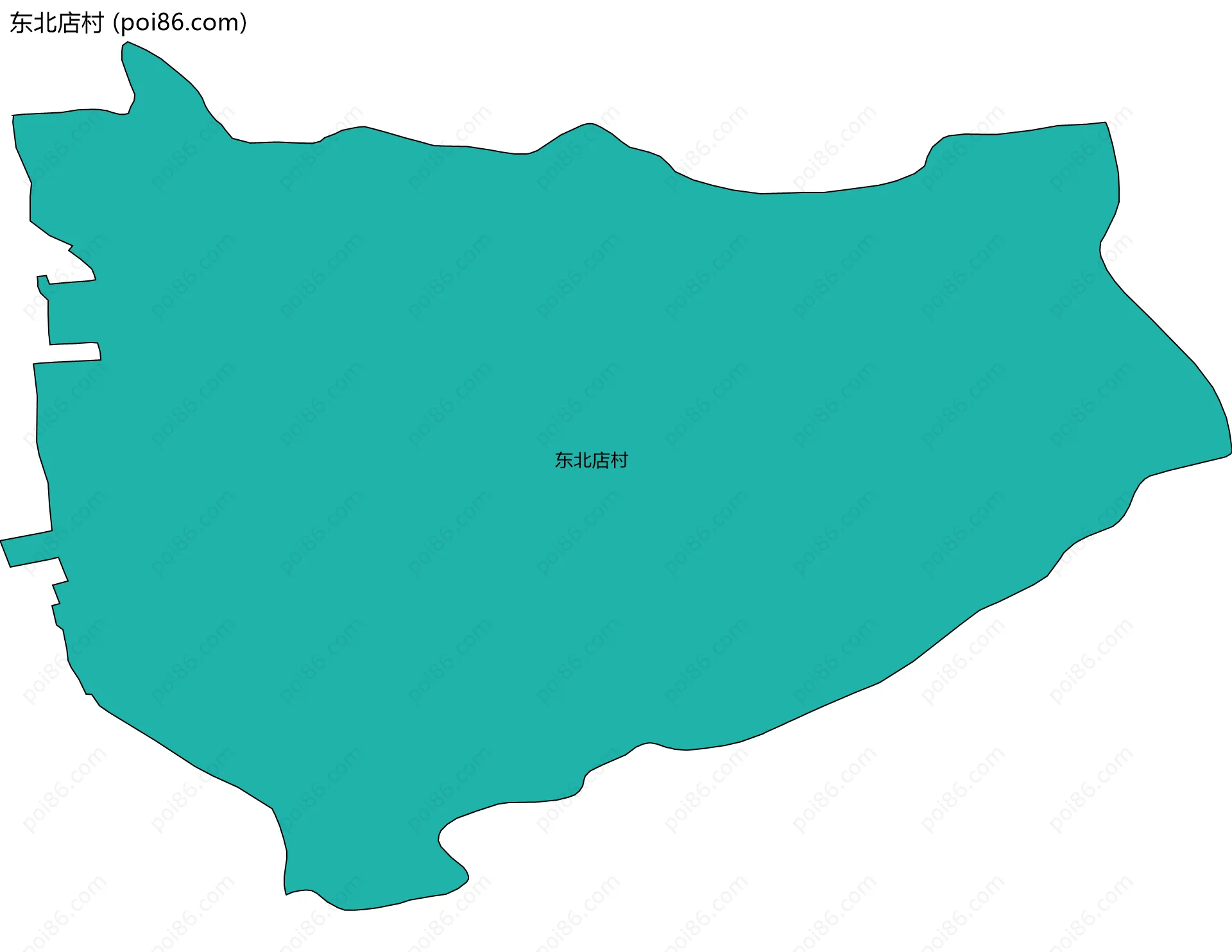 东北店村边界地图