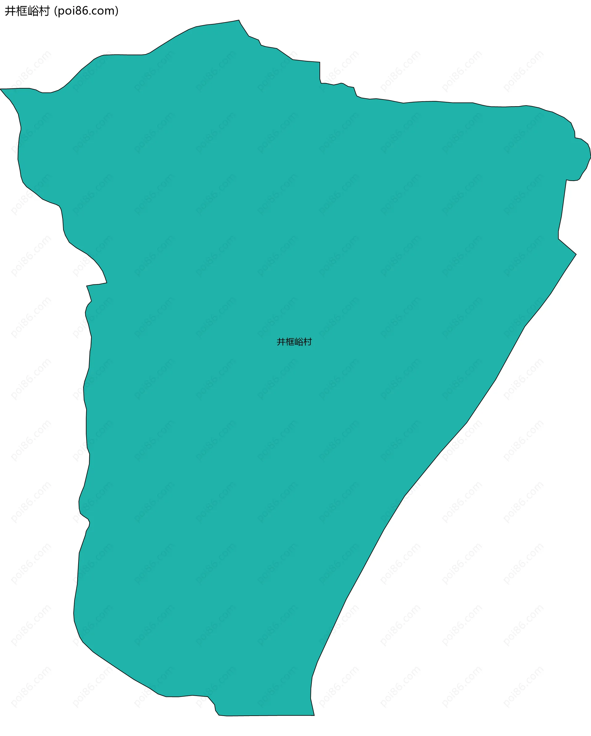 井框峪村边界地图