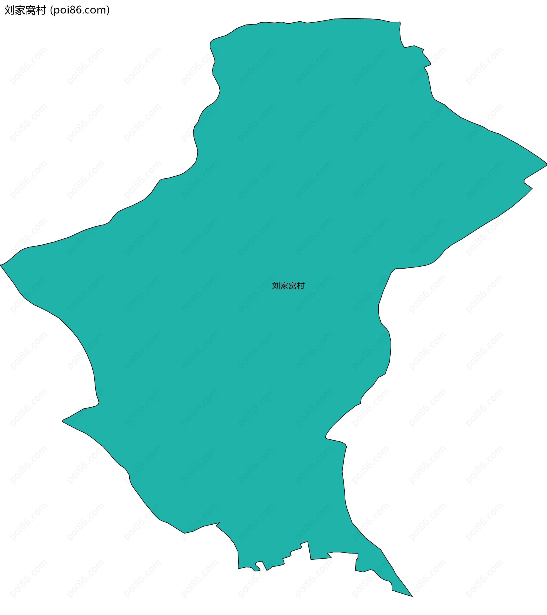 刘家窝村边界地图