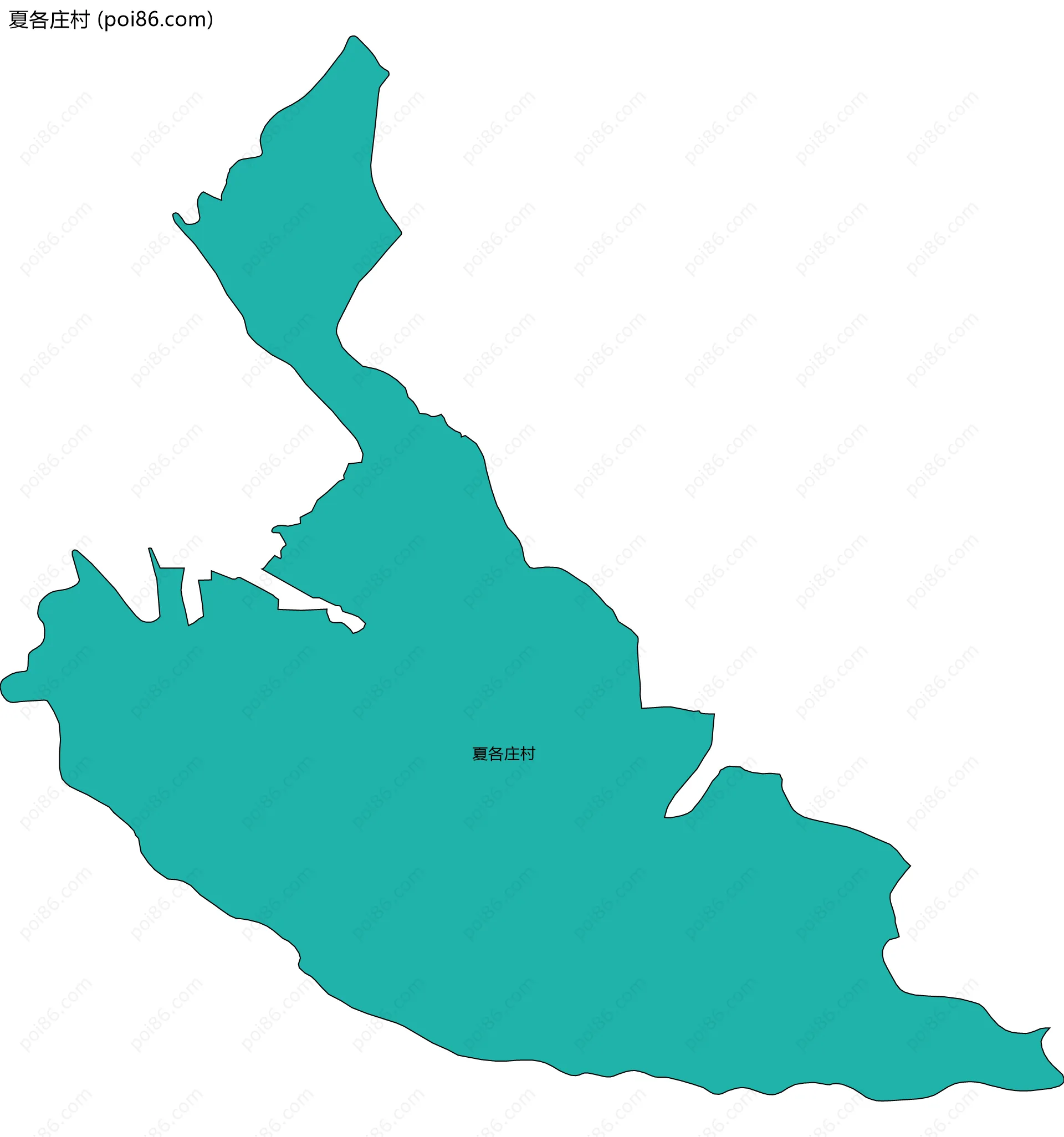 夏各庄村边界地图