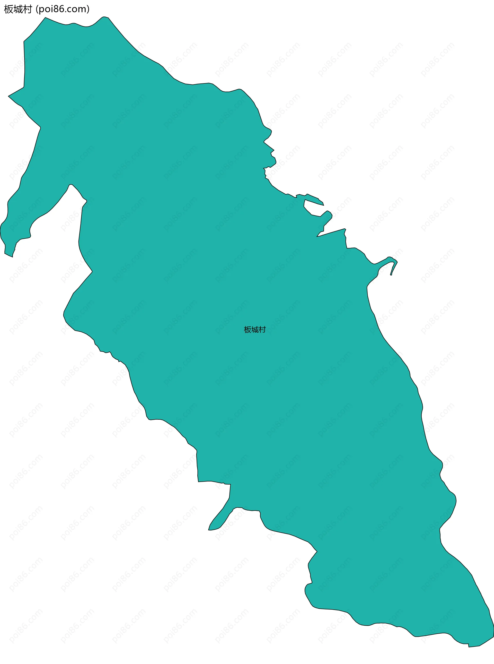 板城村边界地图