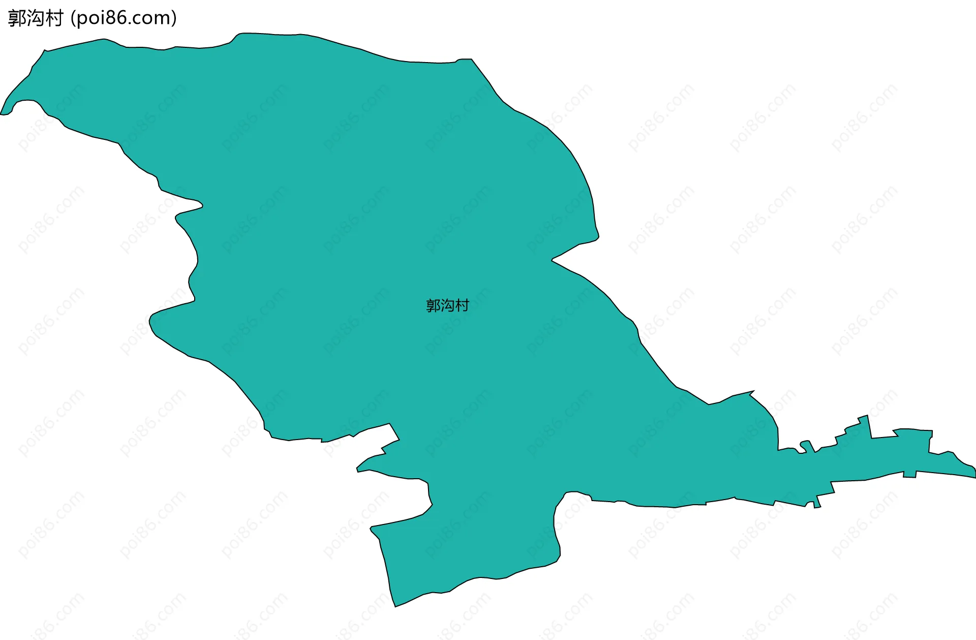 郭沟村边界地图