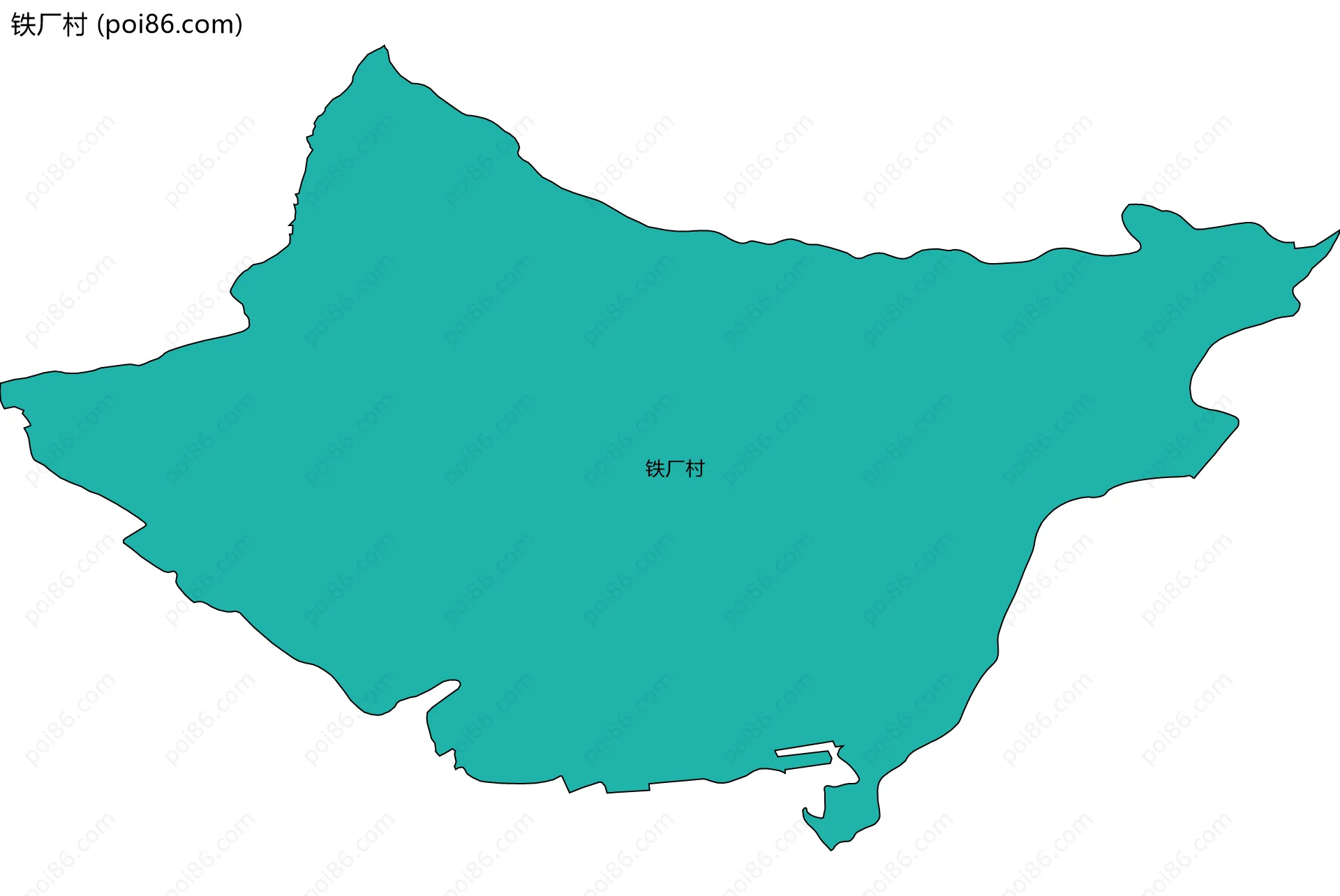 铁厂村边界地图