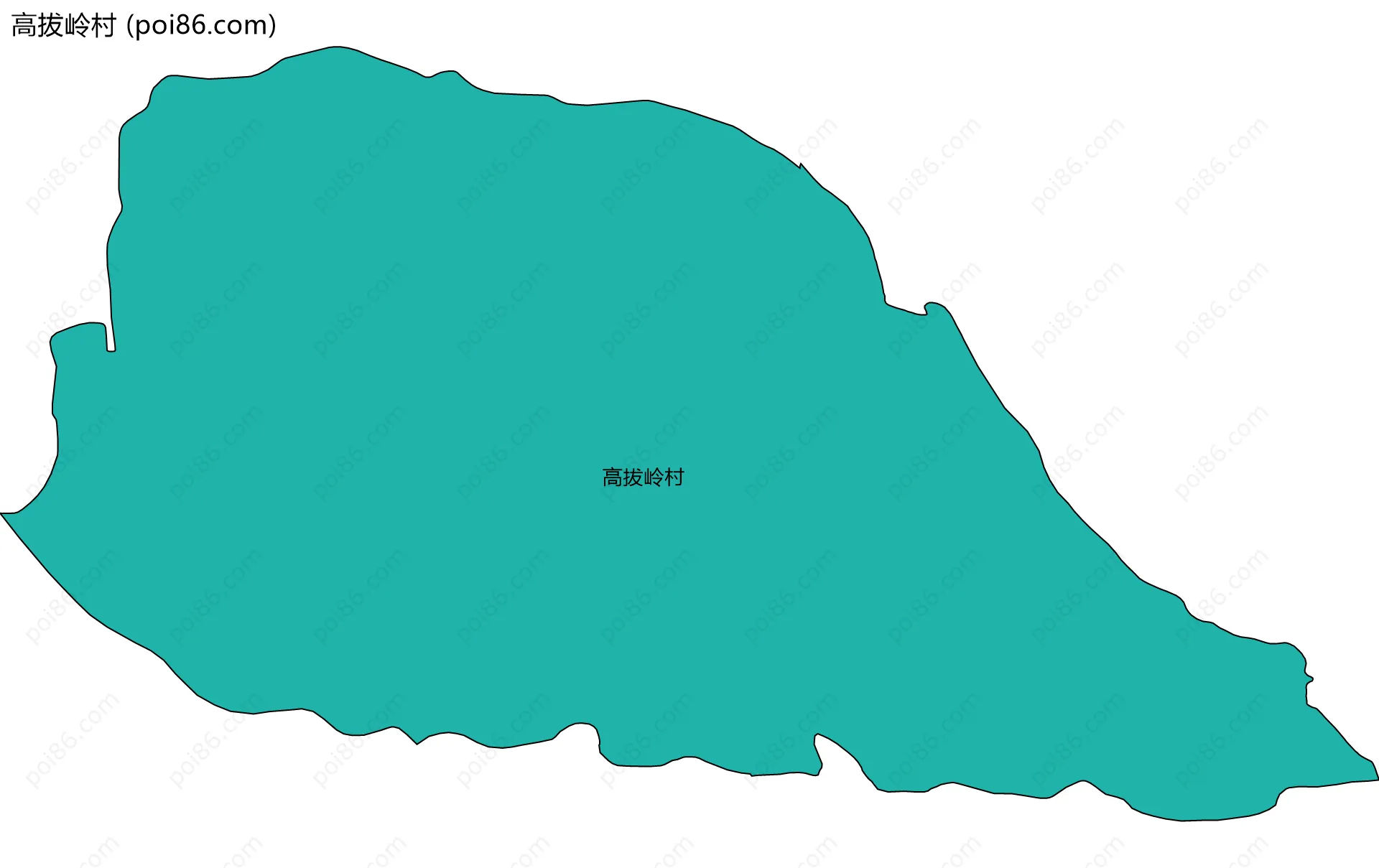 高拔岭村边界地图