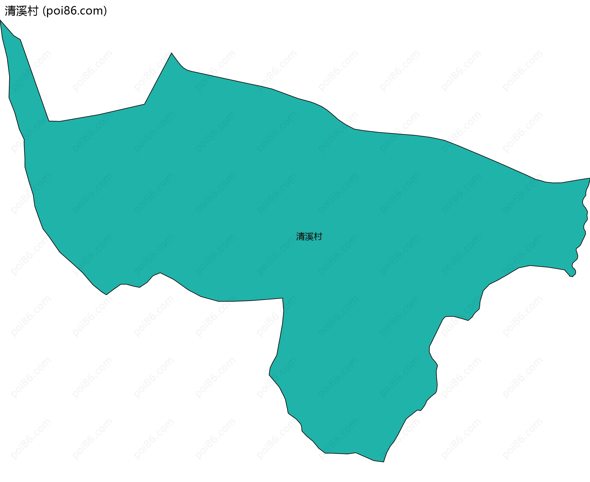 清溪村边界地图
