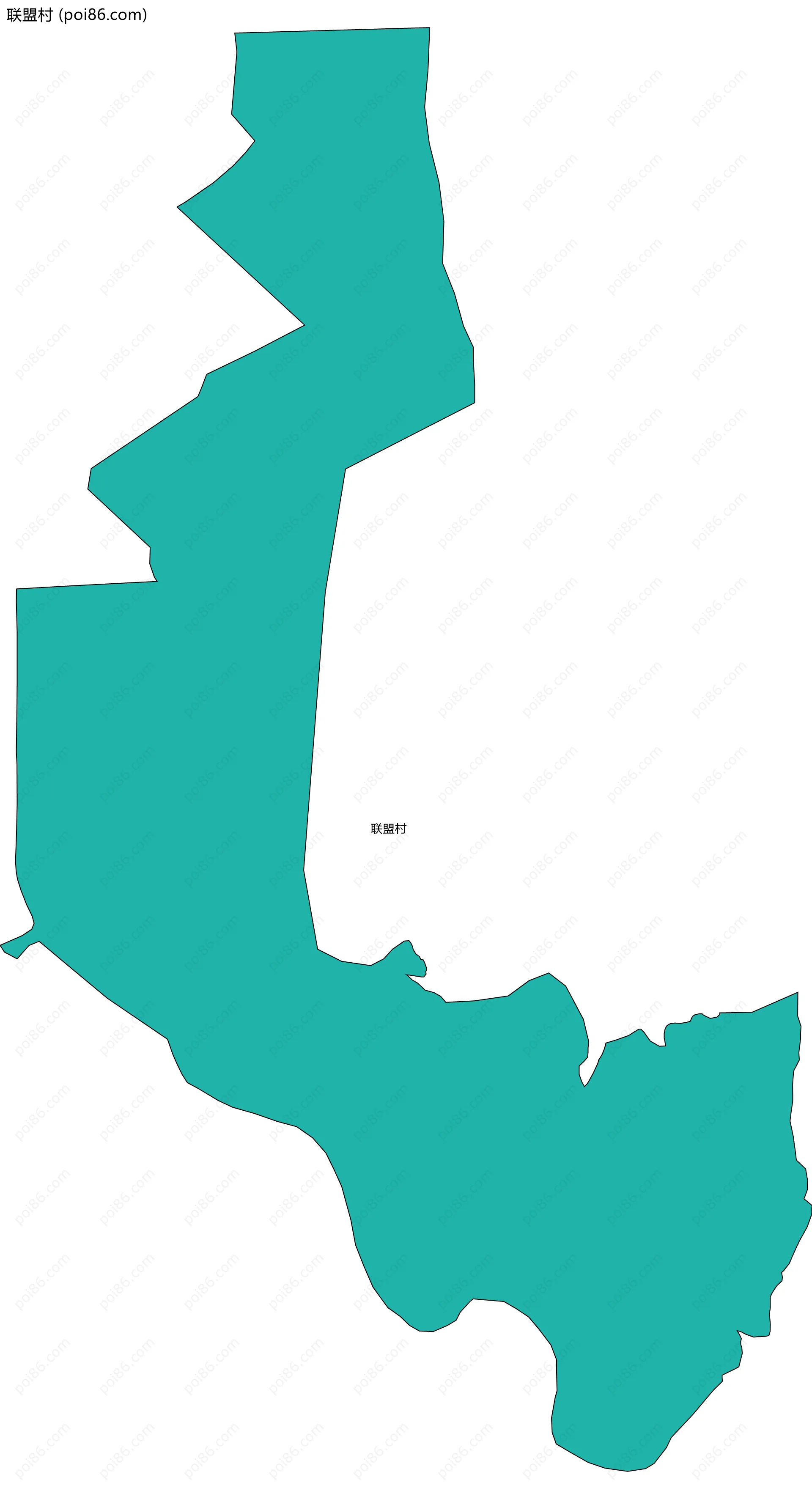 联盟村边界地图