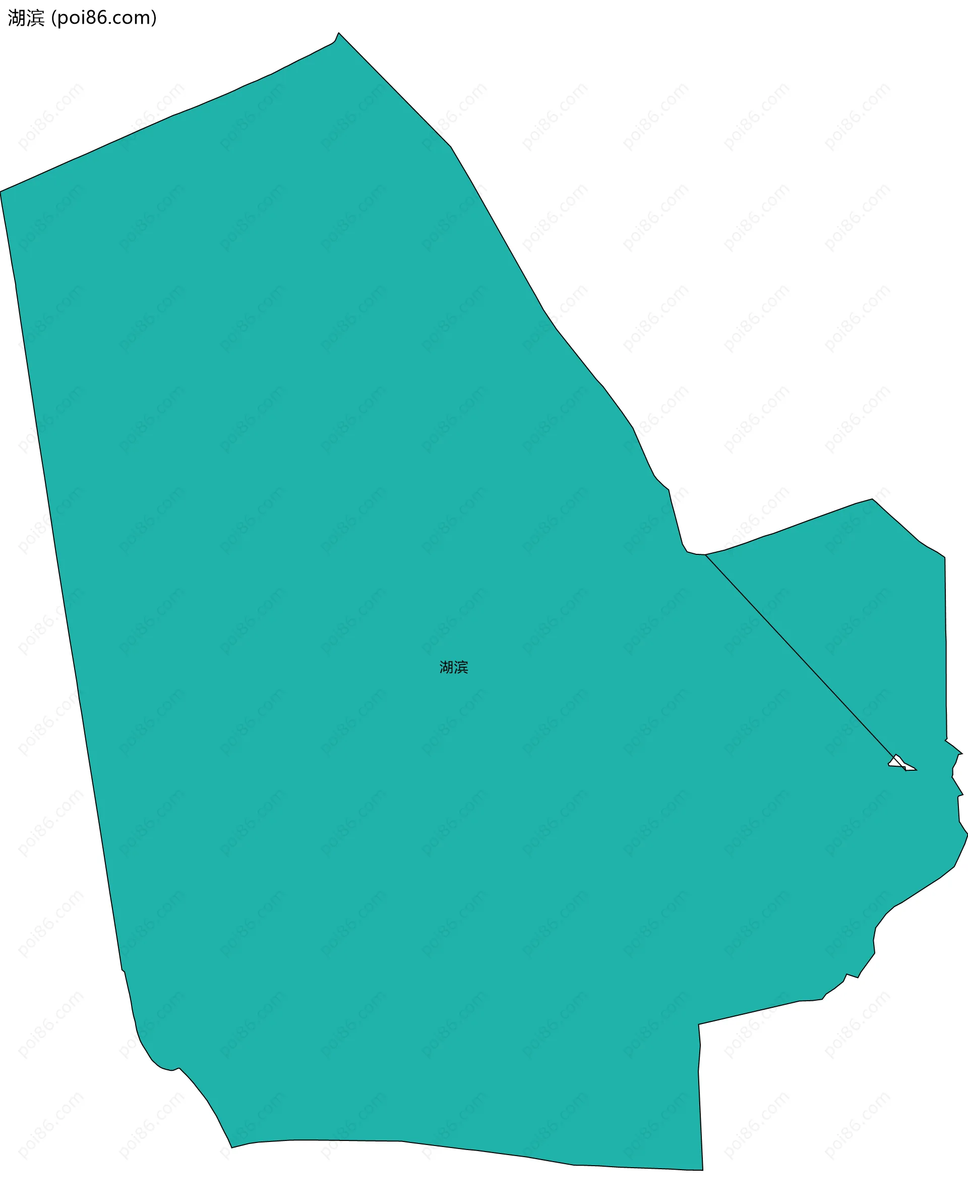 湖滨边界地图