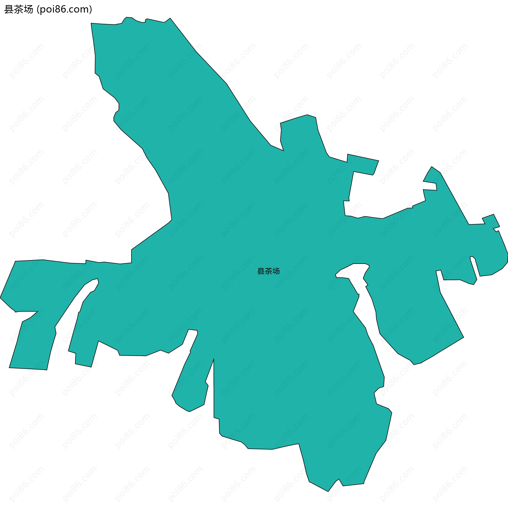县茶场边界地图