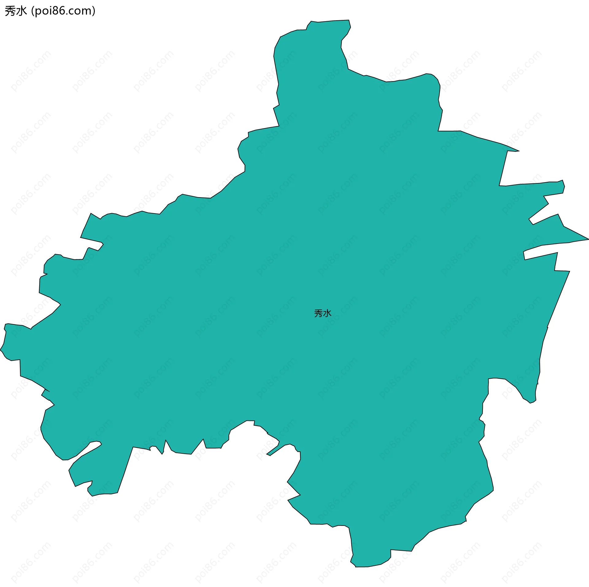 秀水边界地图