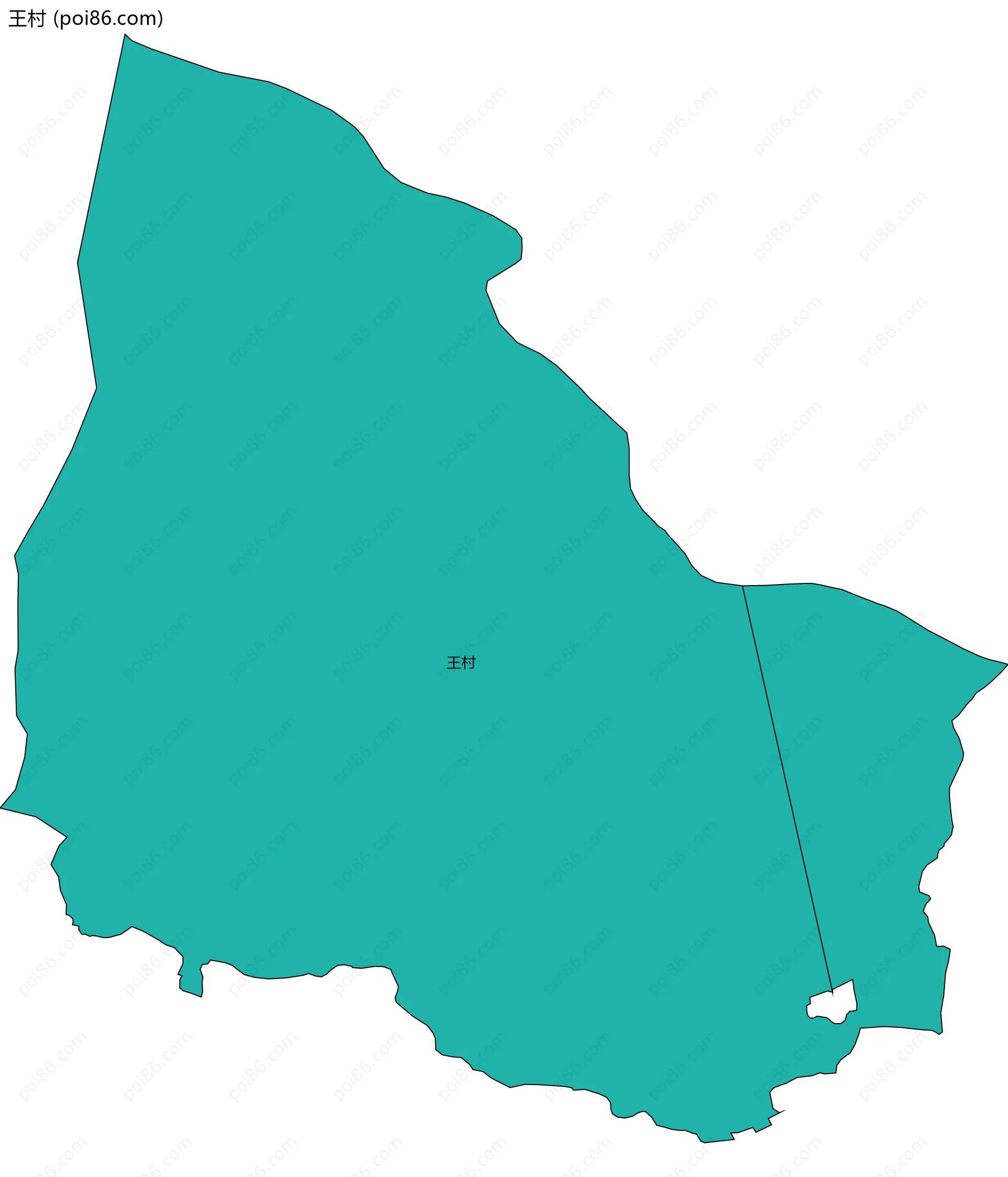 王村边界地图