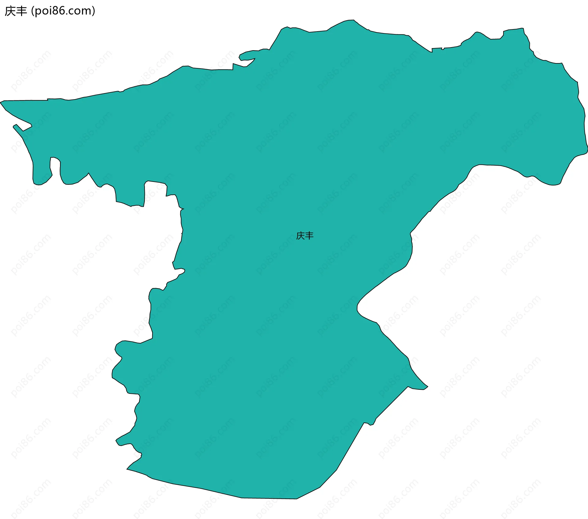 庆丰边界地图