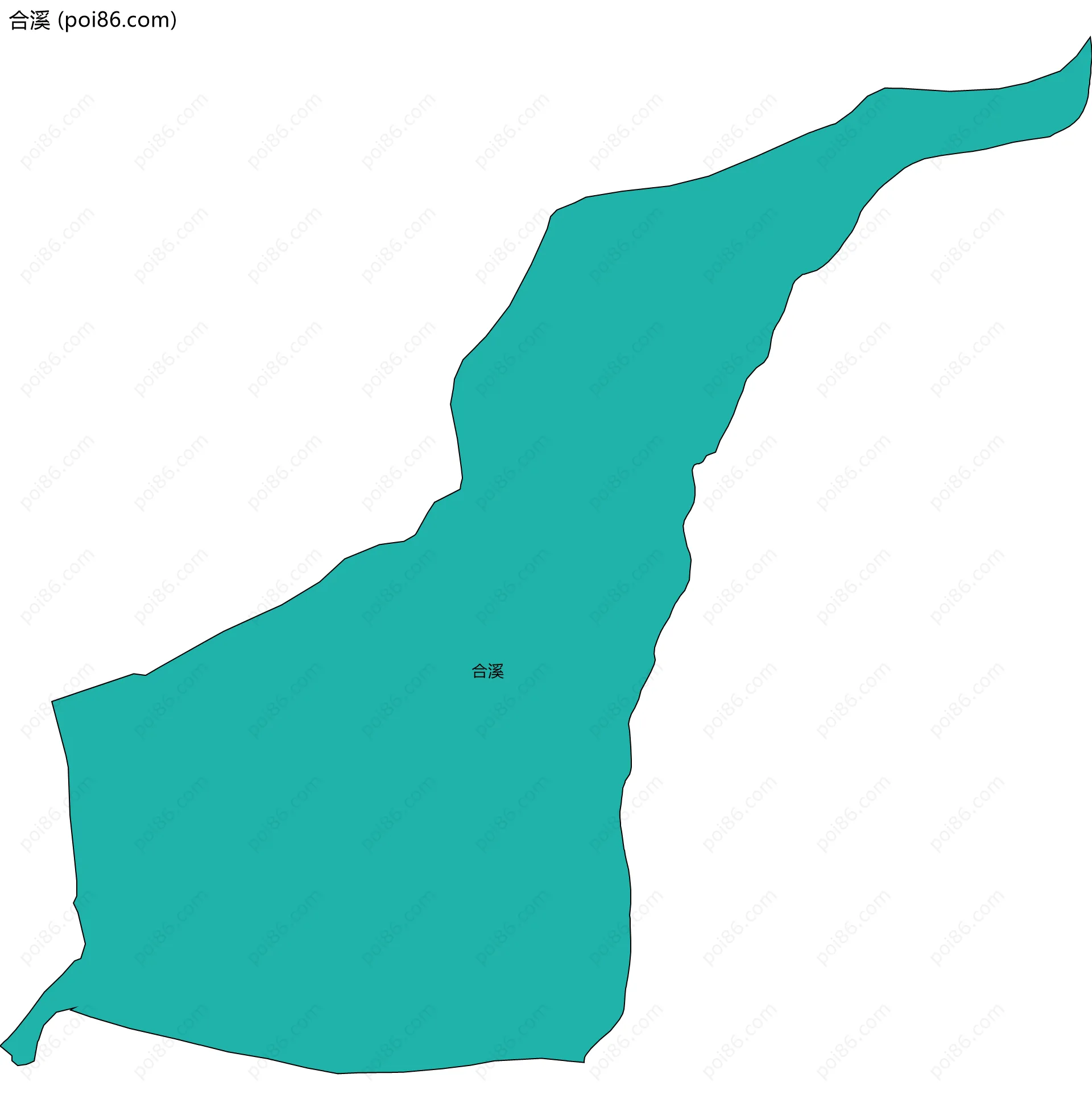 合溪边界地图