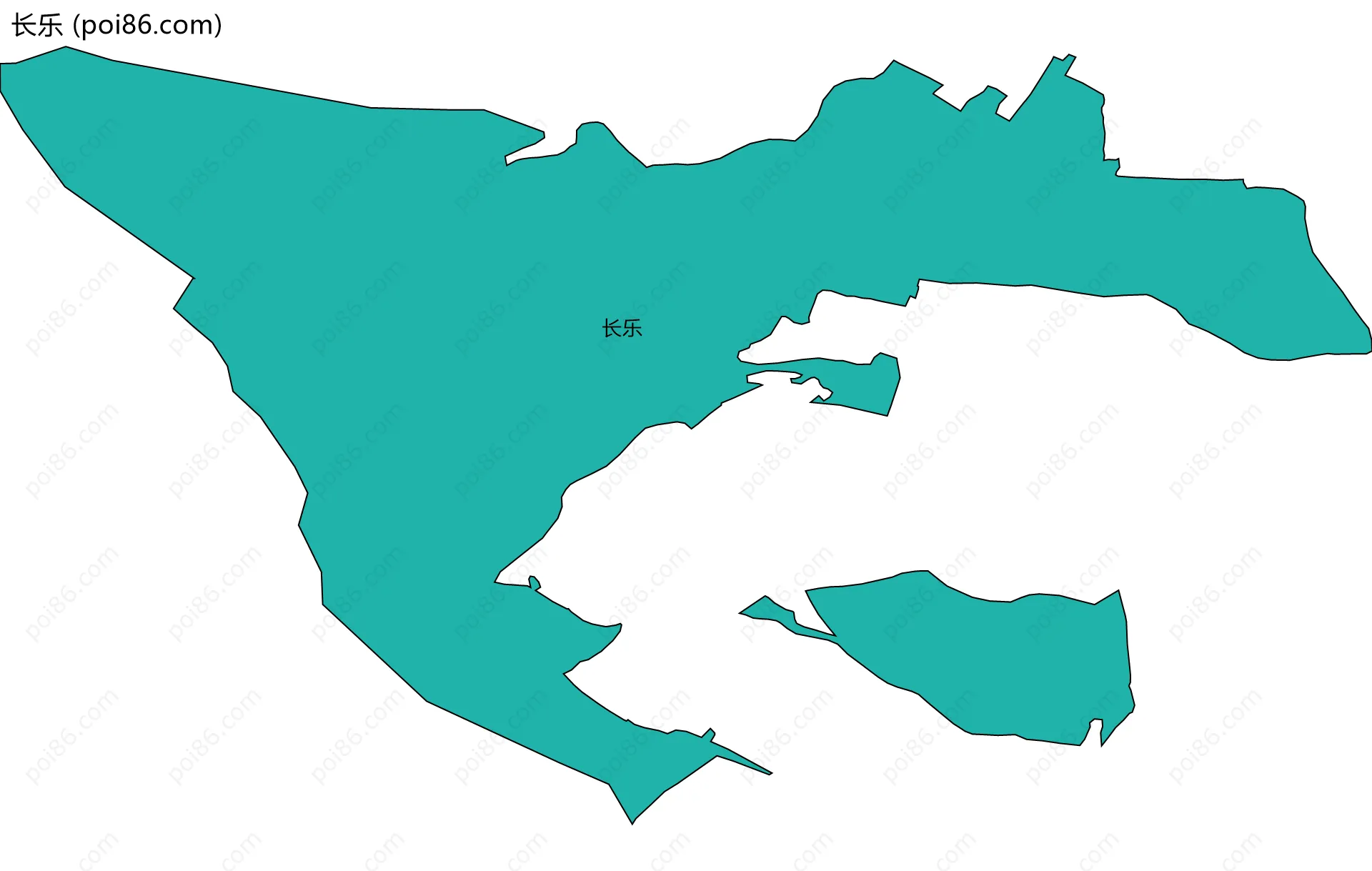 长乐边界地图