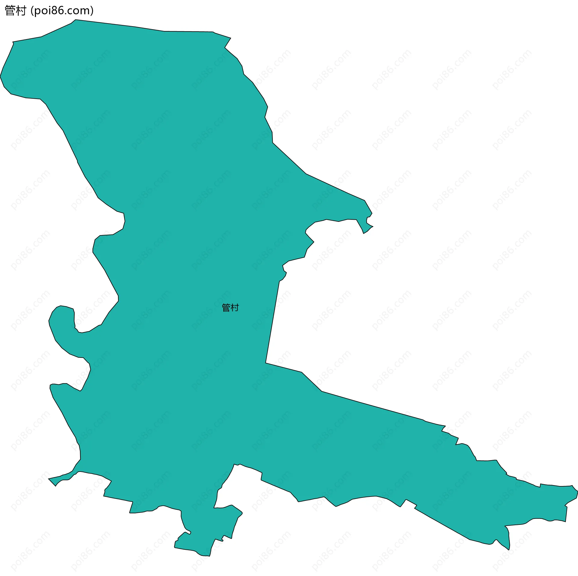 管村边界地图