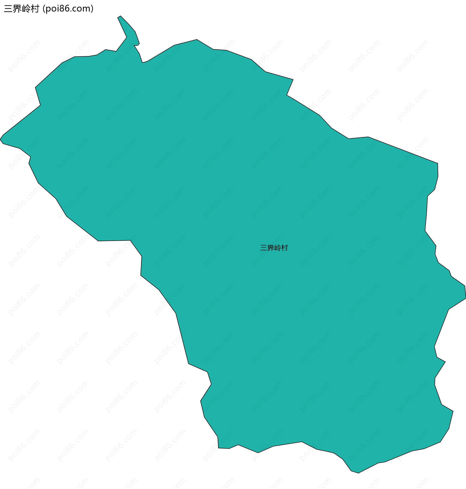 三界岭村边界地图