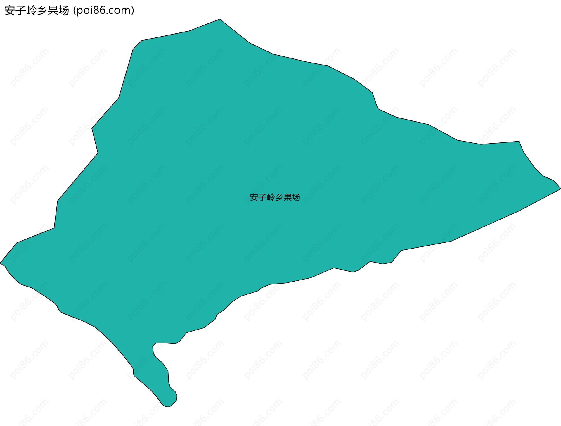 安子岭乡果场边界地图