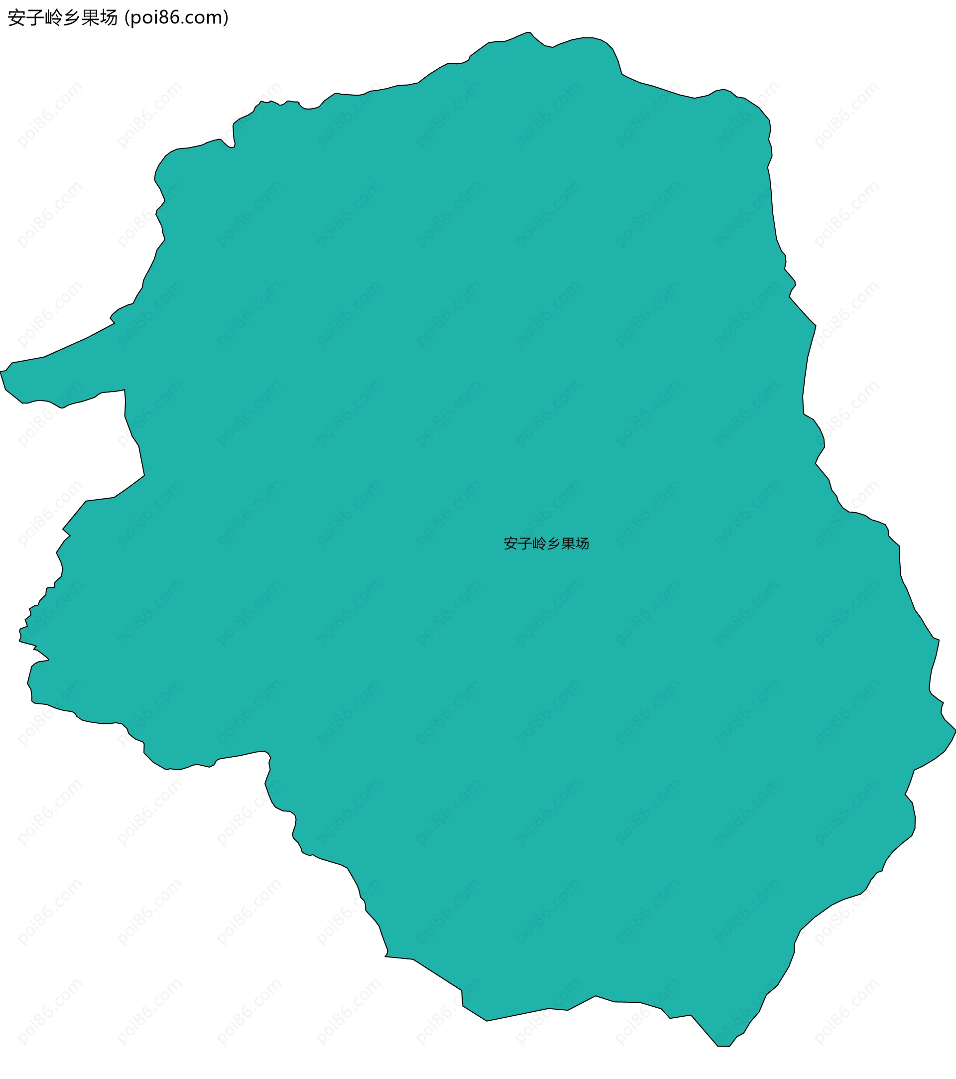 安子岭乡果场边界地图