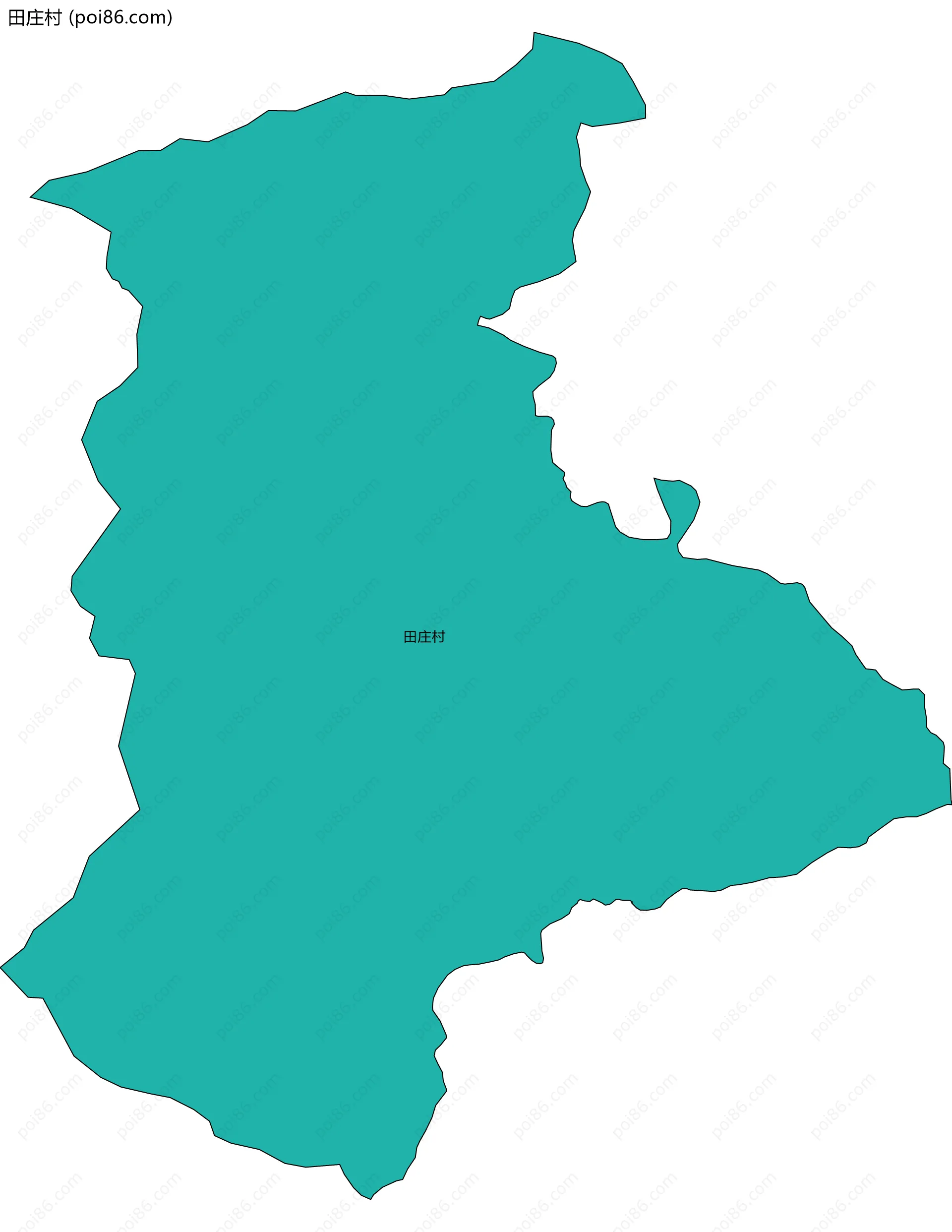 田庄村边界地图