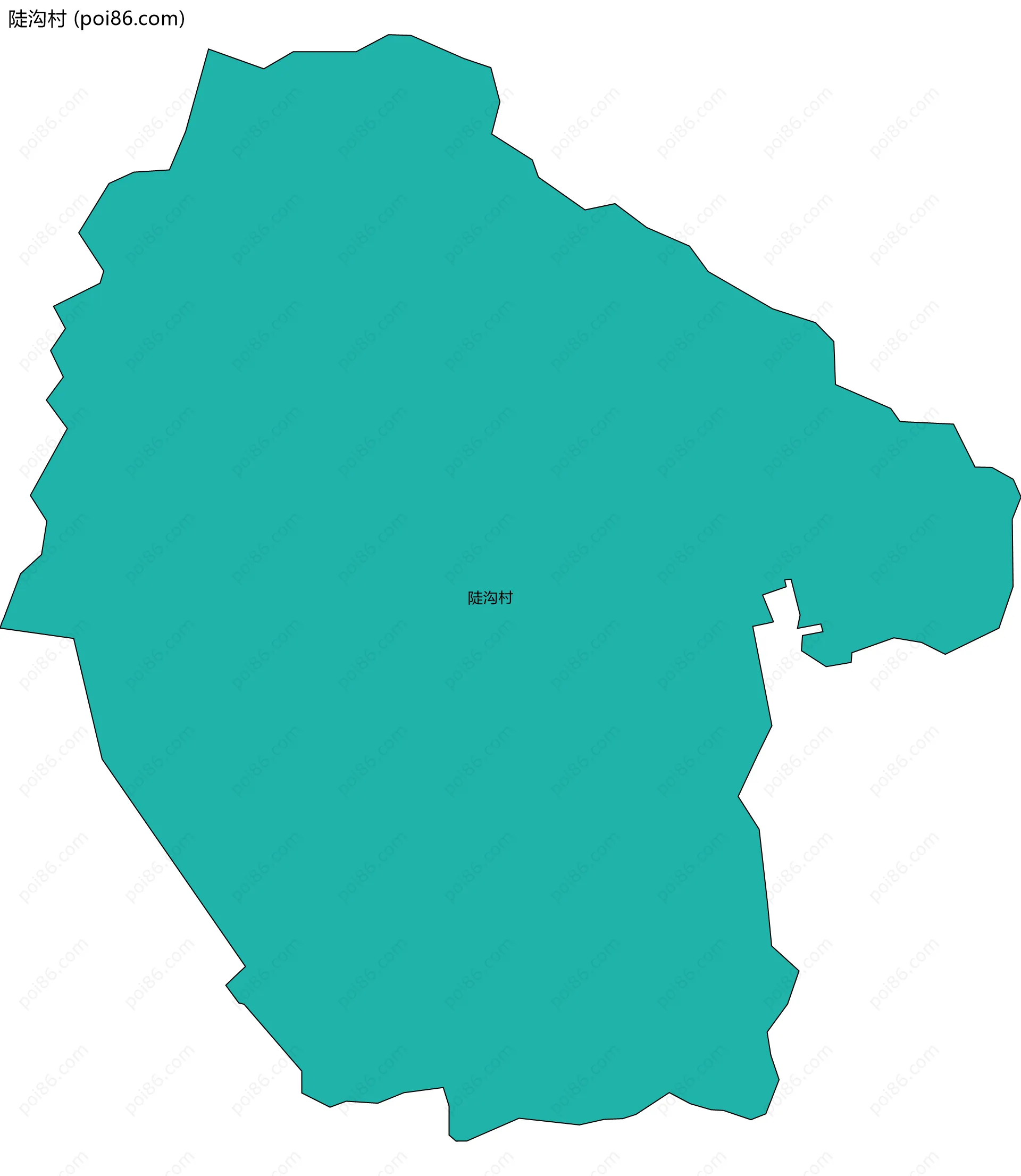 陡沟村边界地图