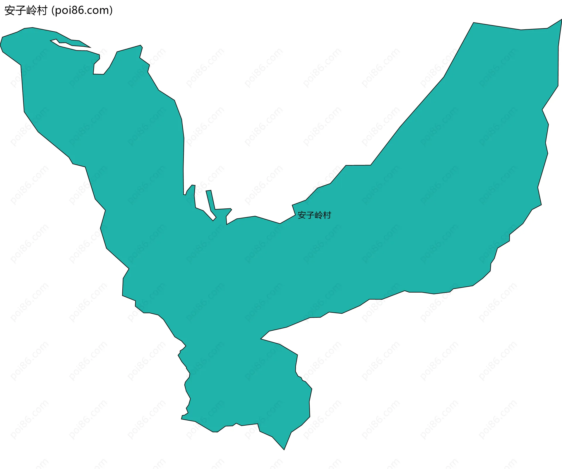 安子岭村边界地图