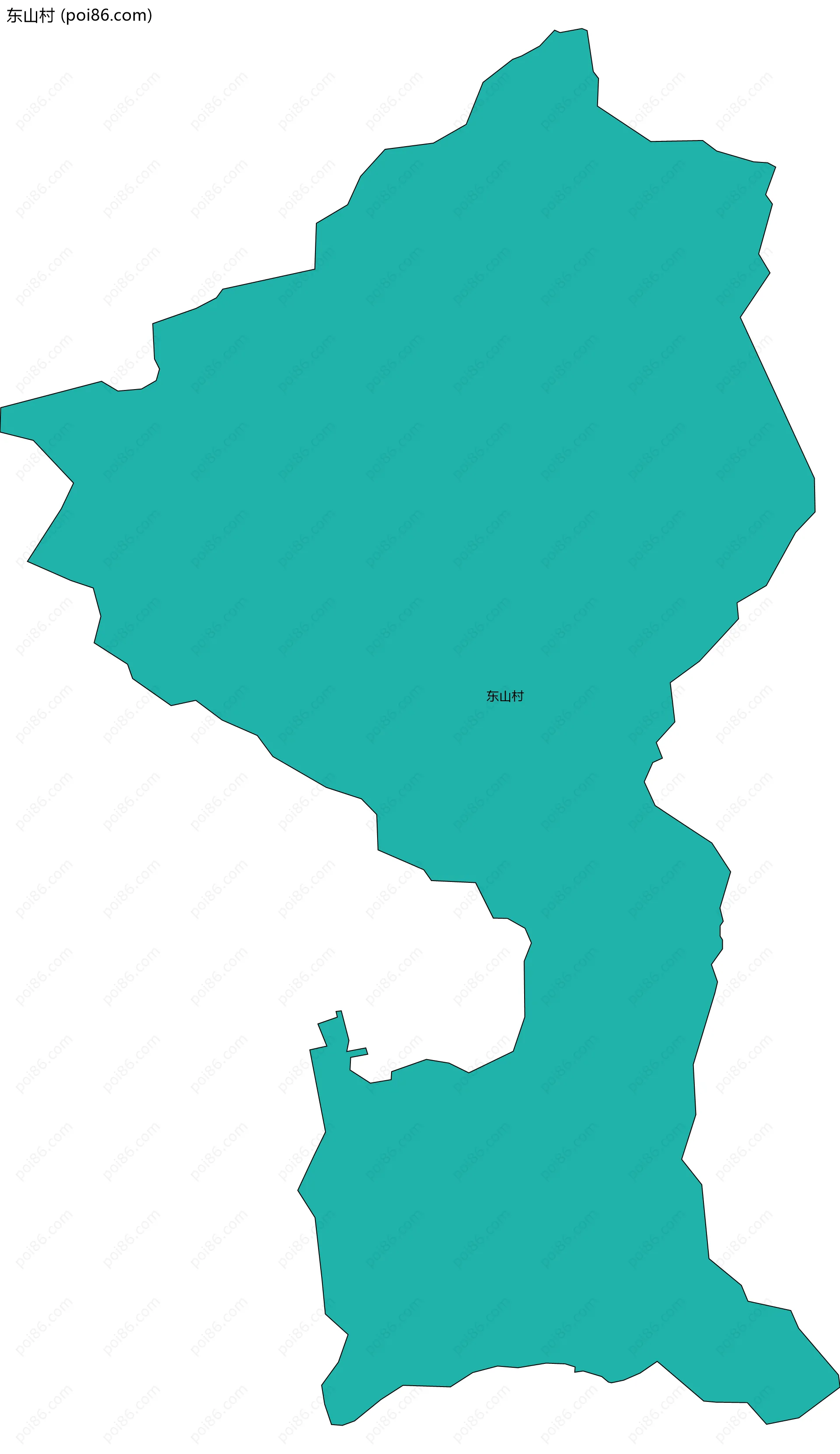 东山村边界地图