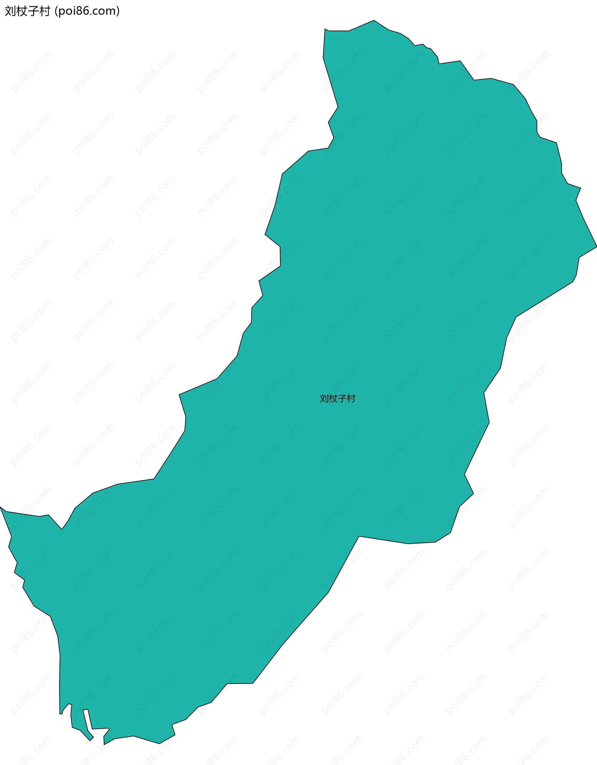 刘杖子村边界地图